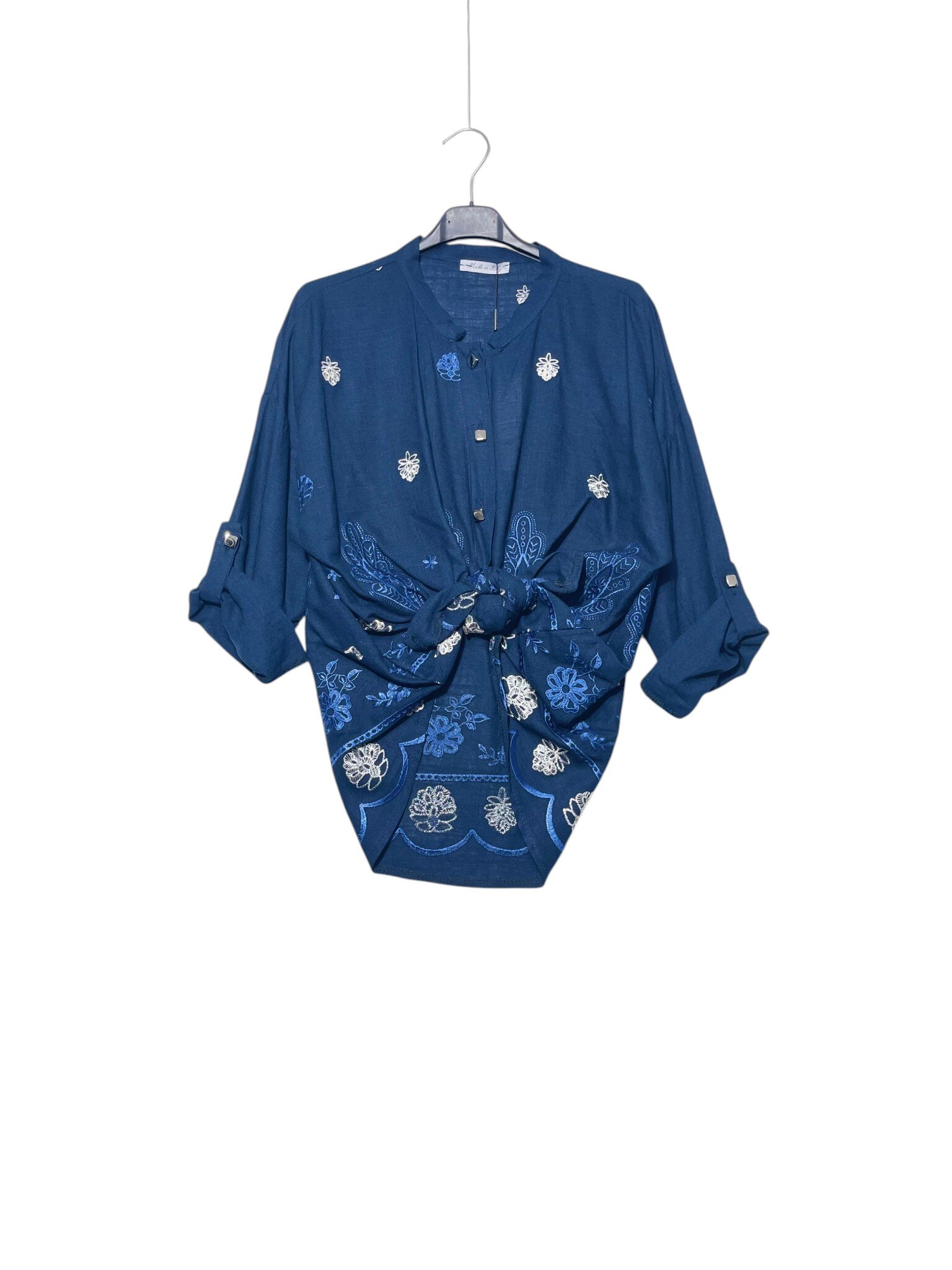 Grossista Elegance - Camicia misto lino con ricami