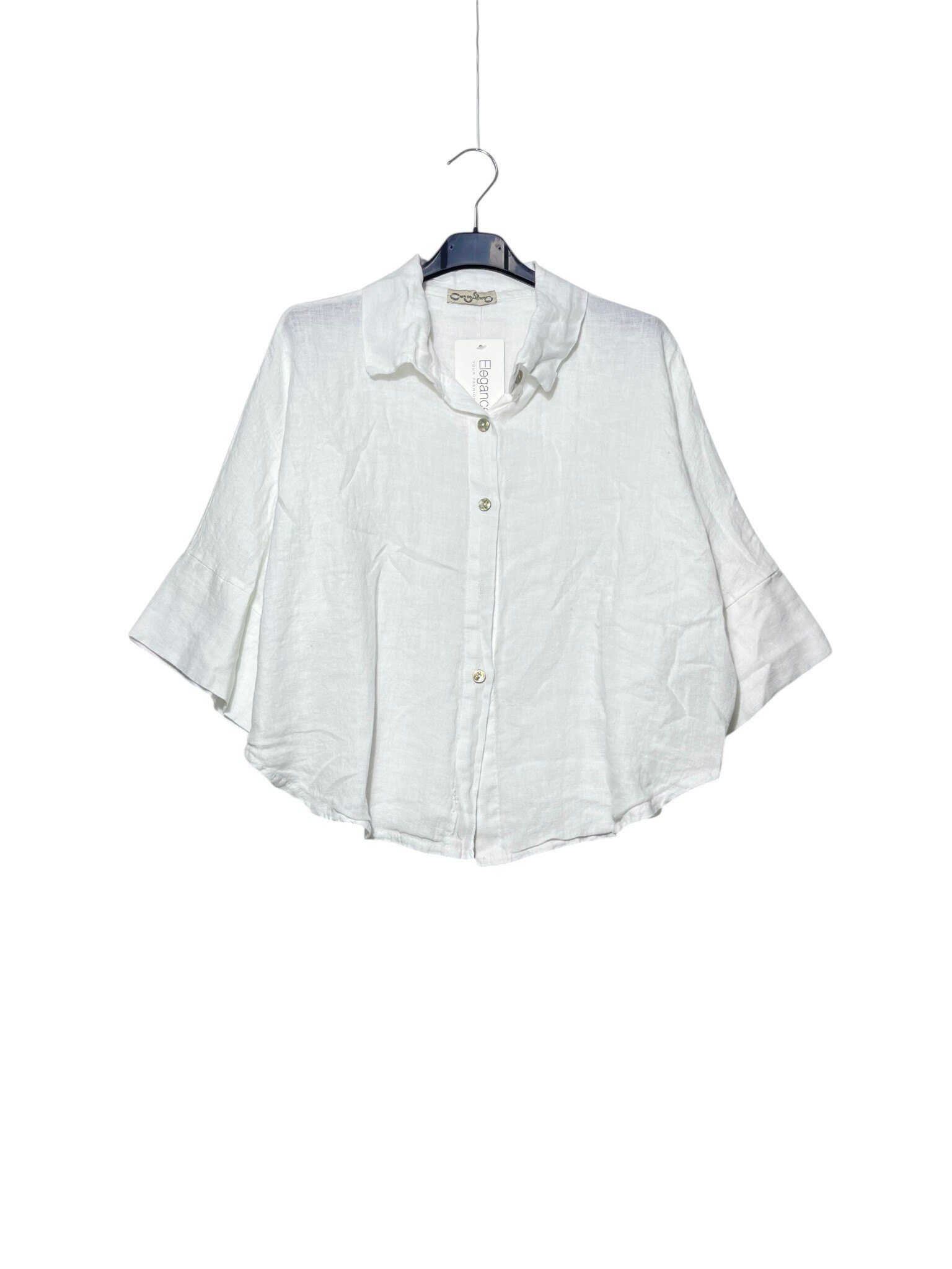 Wholesaler Elegance - Short-sleeve shirt in pure linen