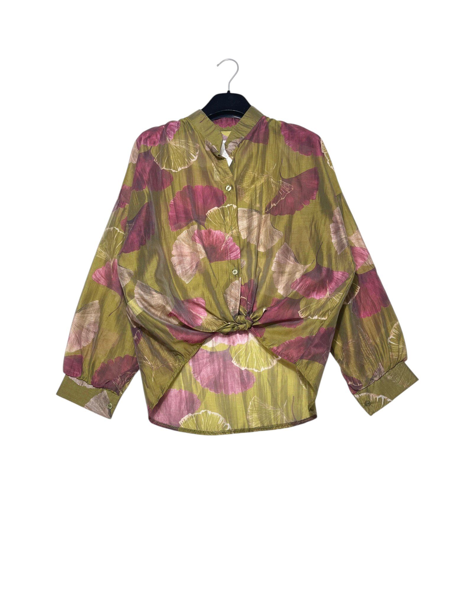 Grossiste Elegance - Chemise col mao avec imprimé floral