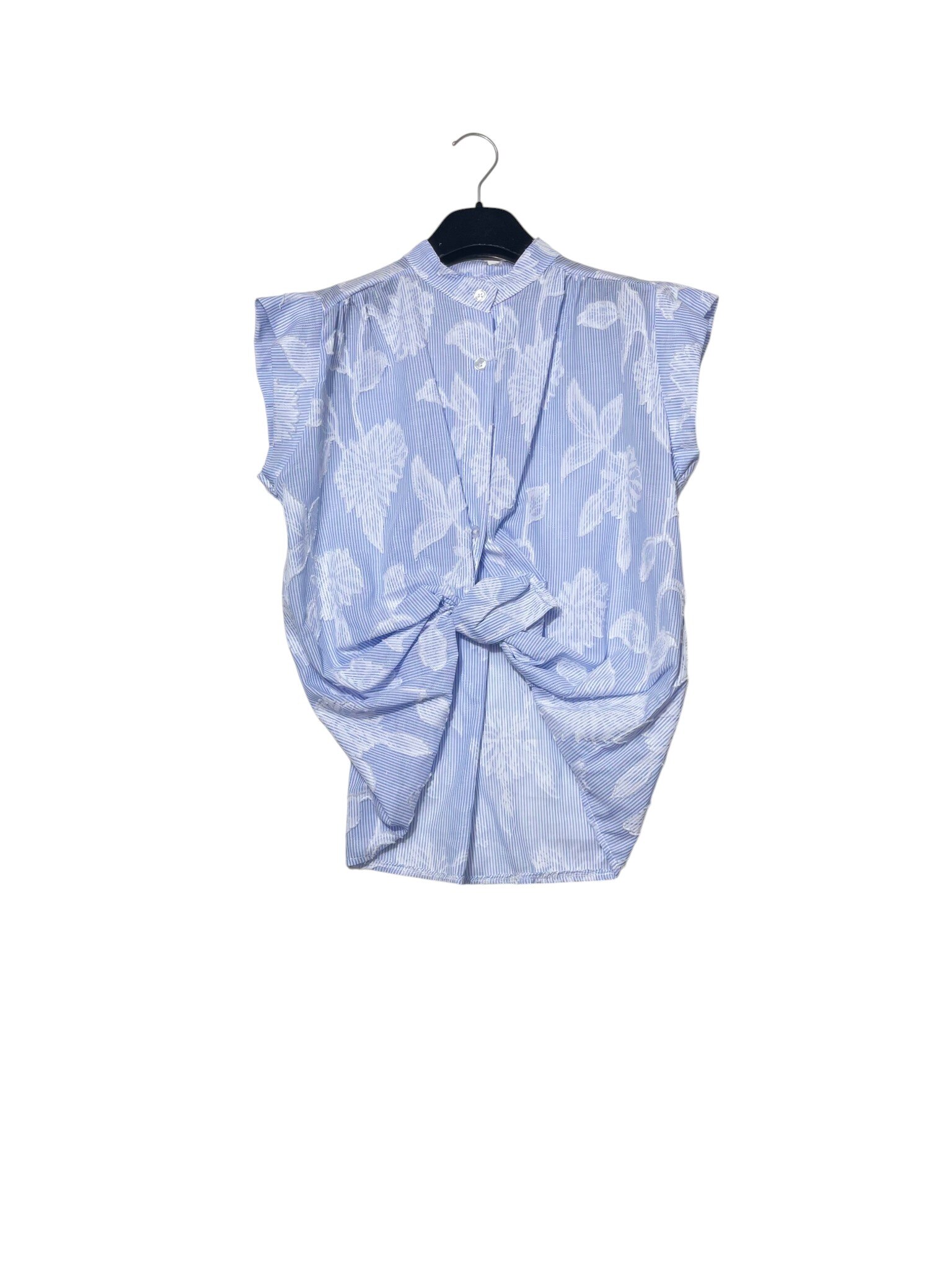 Mayorista Elegance - Camisa de rayas sin mangas bordada