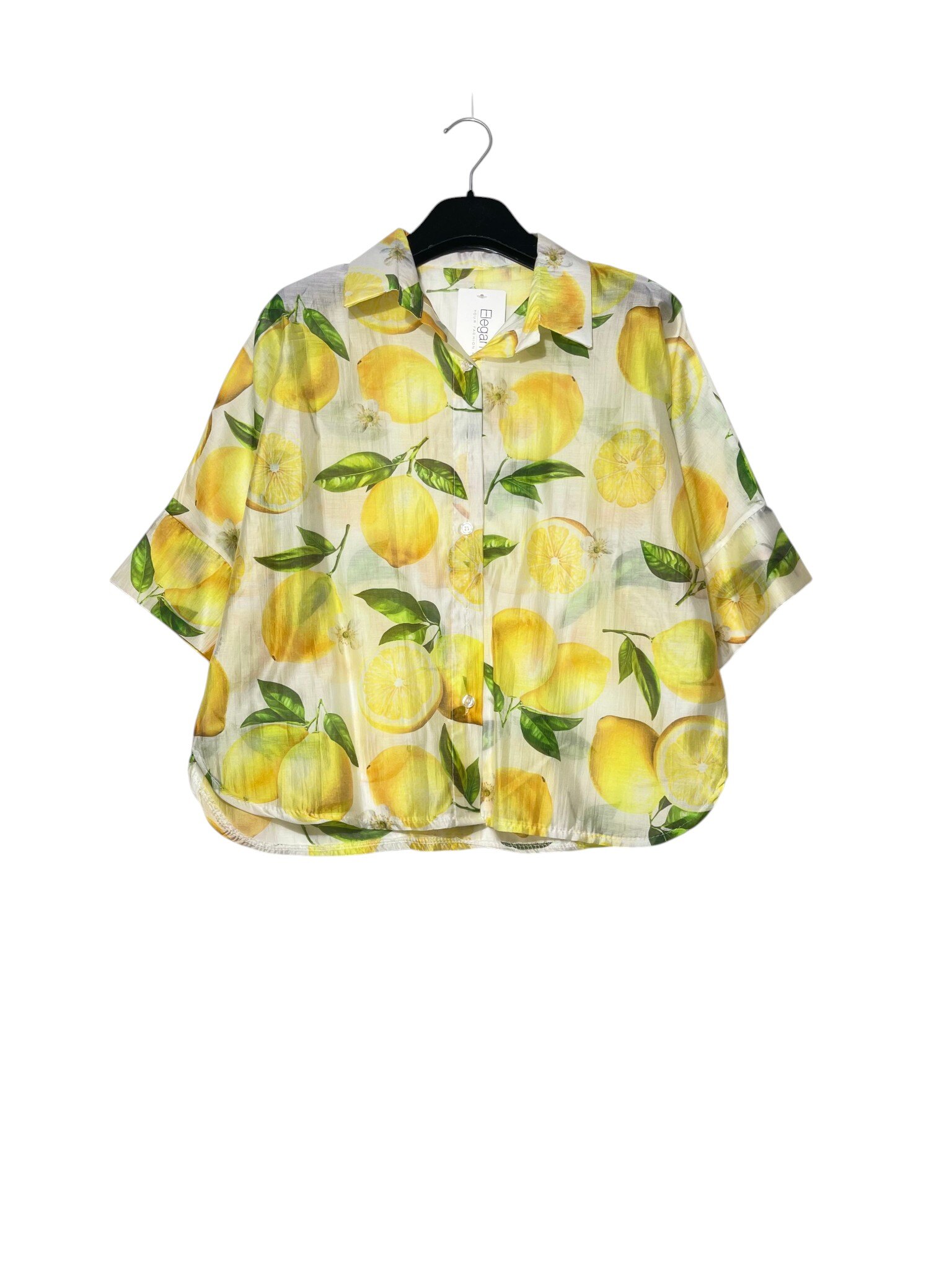 Wholesaler Elegance - Oversized short-sleeve shirt with lemon print
