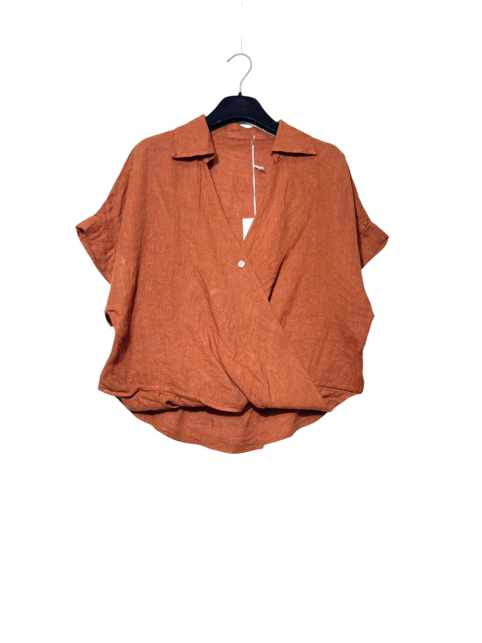 Wholesaler Elegance - Linen wrap closure shirt