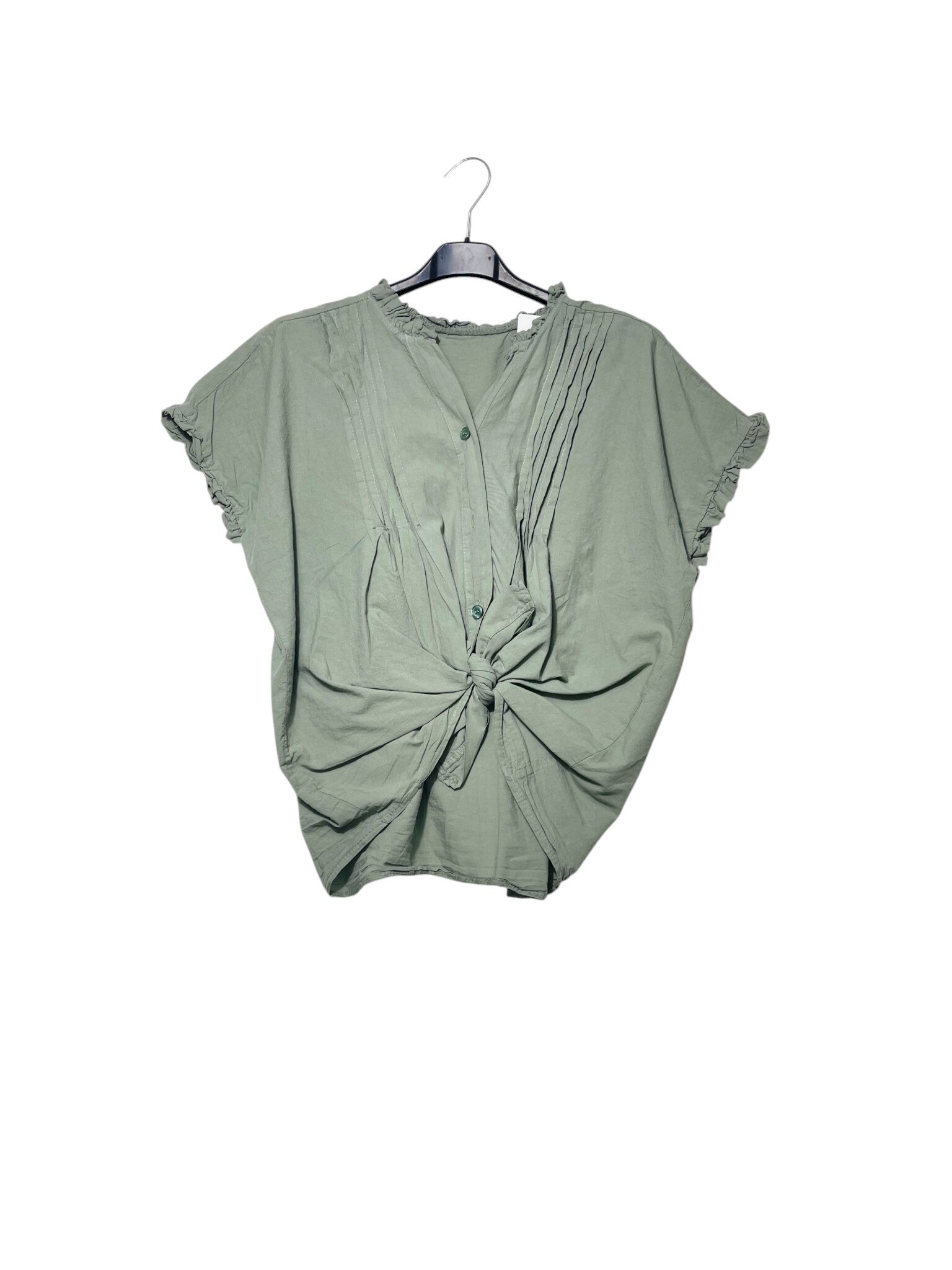 Mayorista Elegance - Camisa de algodón ligero con volantes