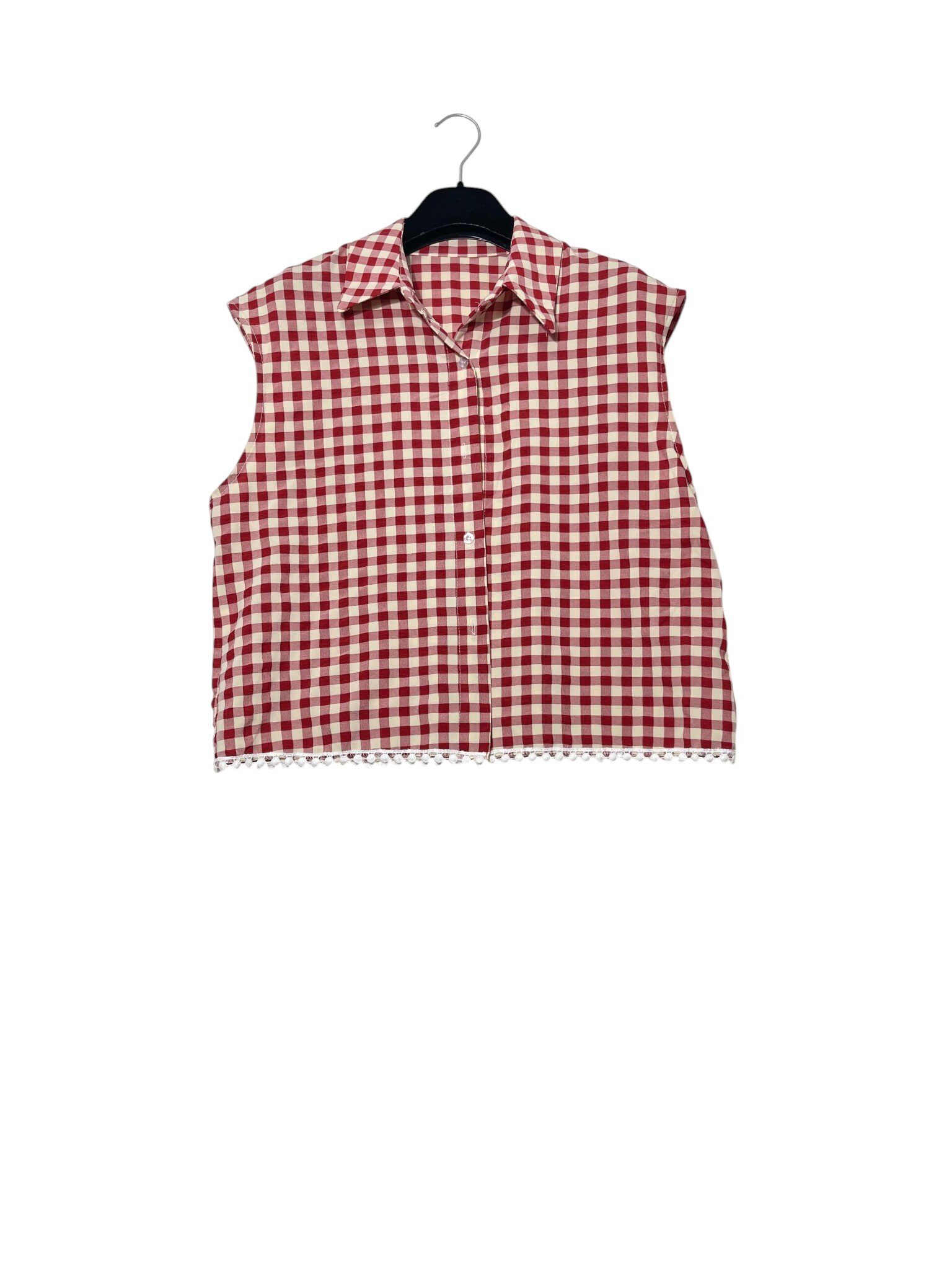 Grossiste Elegance - Chemise à carreaux avec dentelle