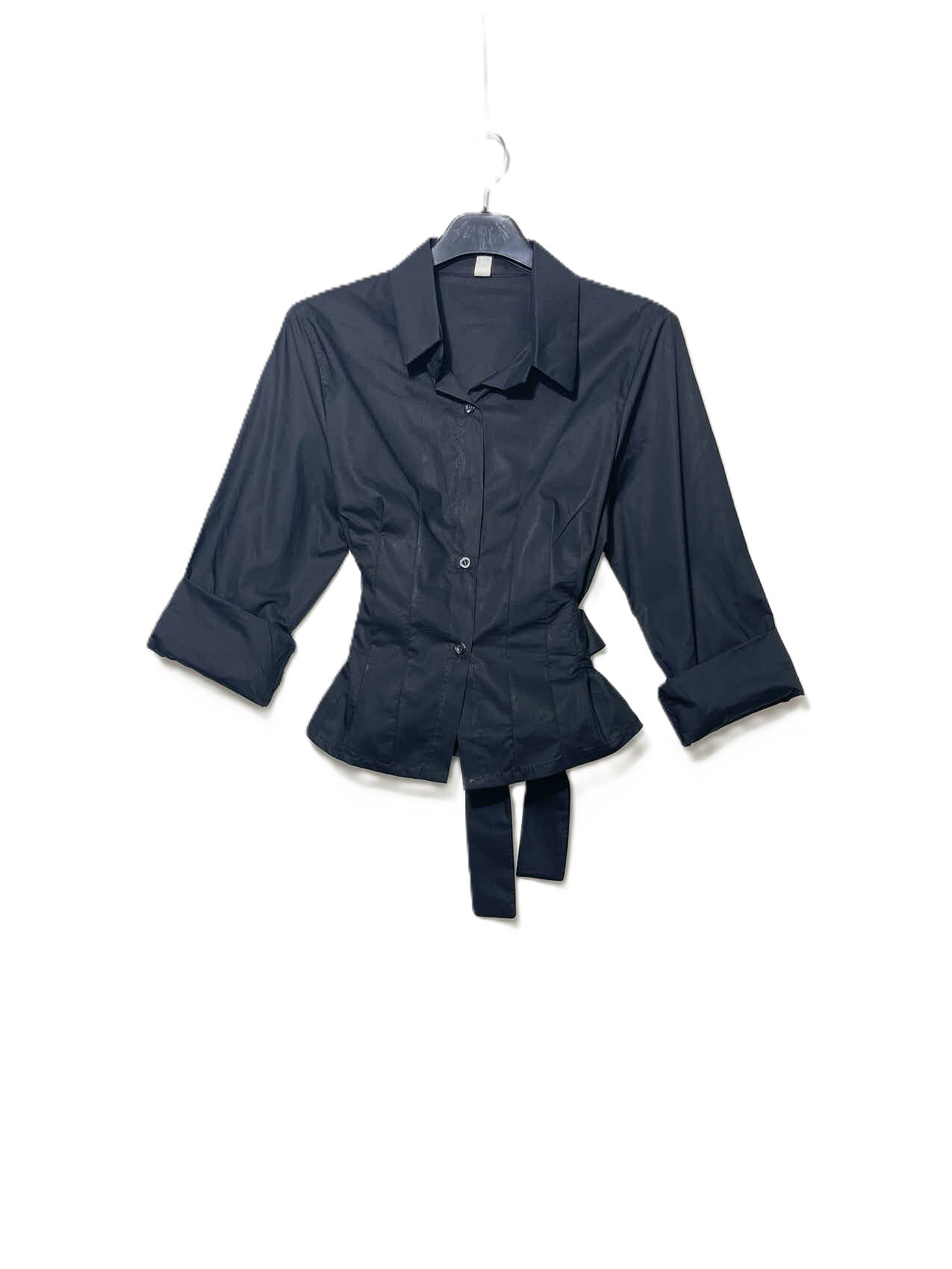 Grossista Elegance - Camicia slim puro cotone con fiocco dietro regolabile