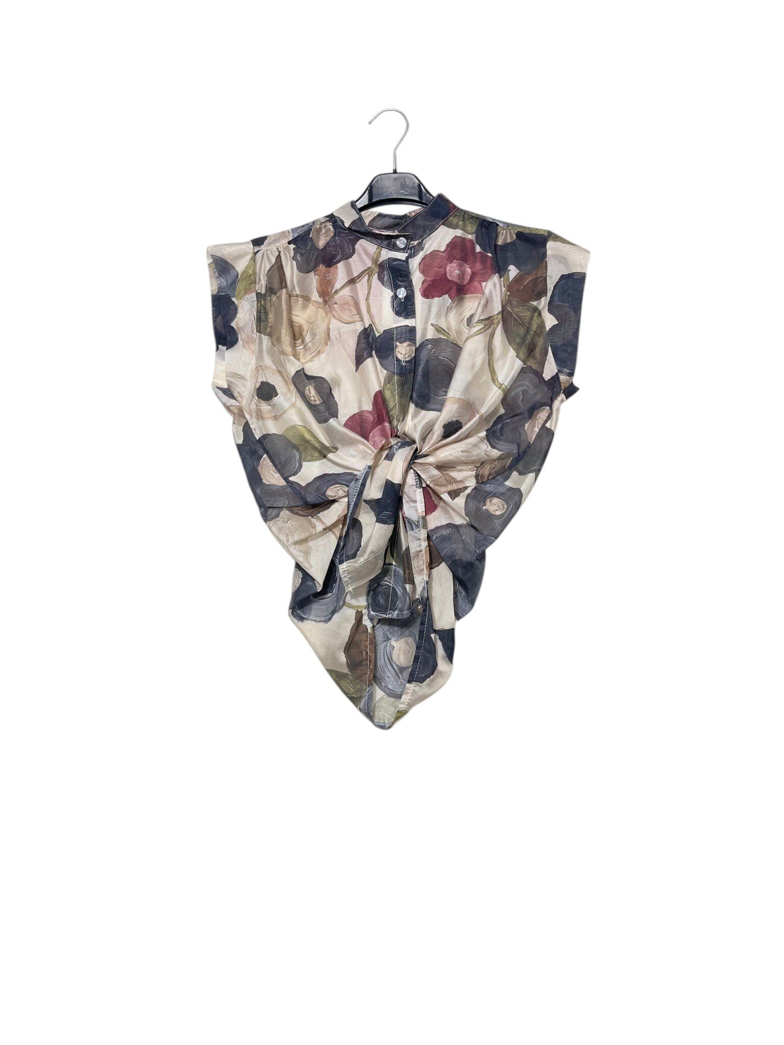 Wholesaler Elegance - Sleeveless tencel shirt with floral print