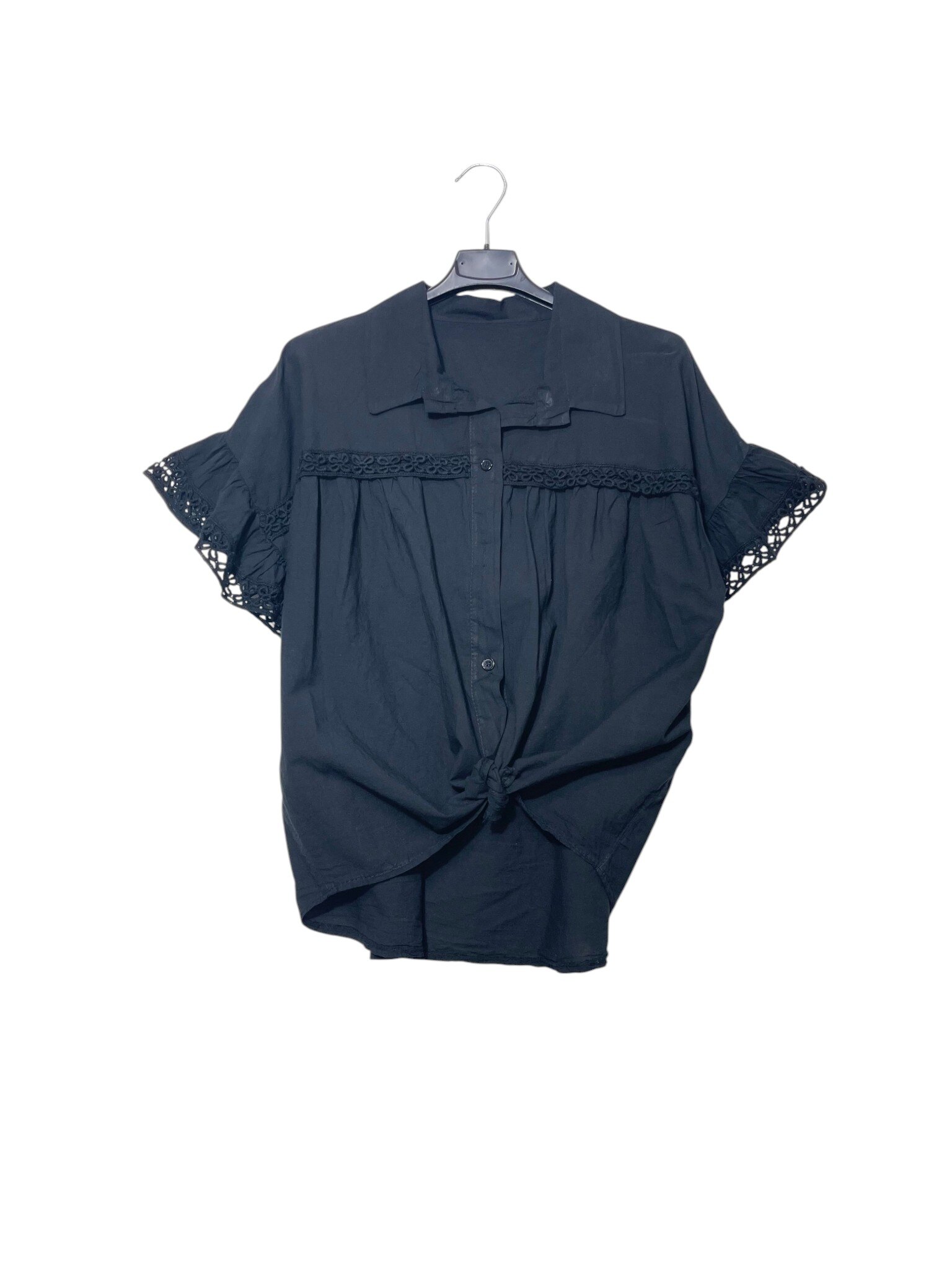 Wholesaler Elegance - Shirt with eyelet lace inserts