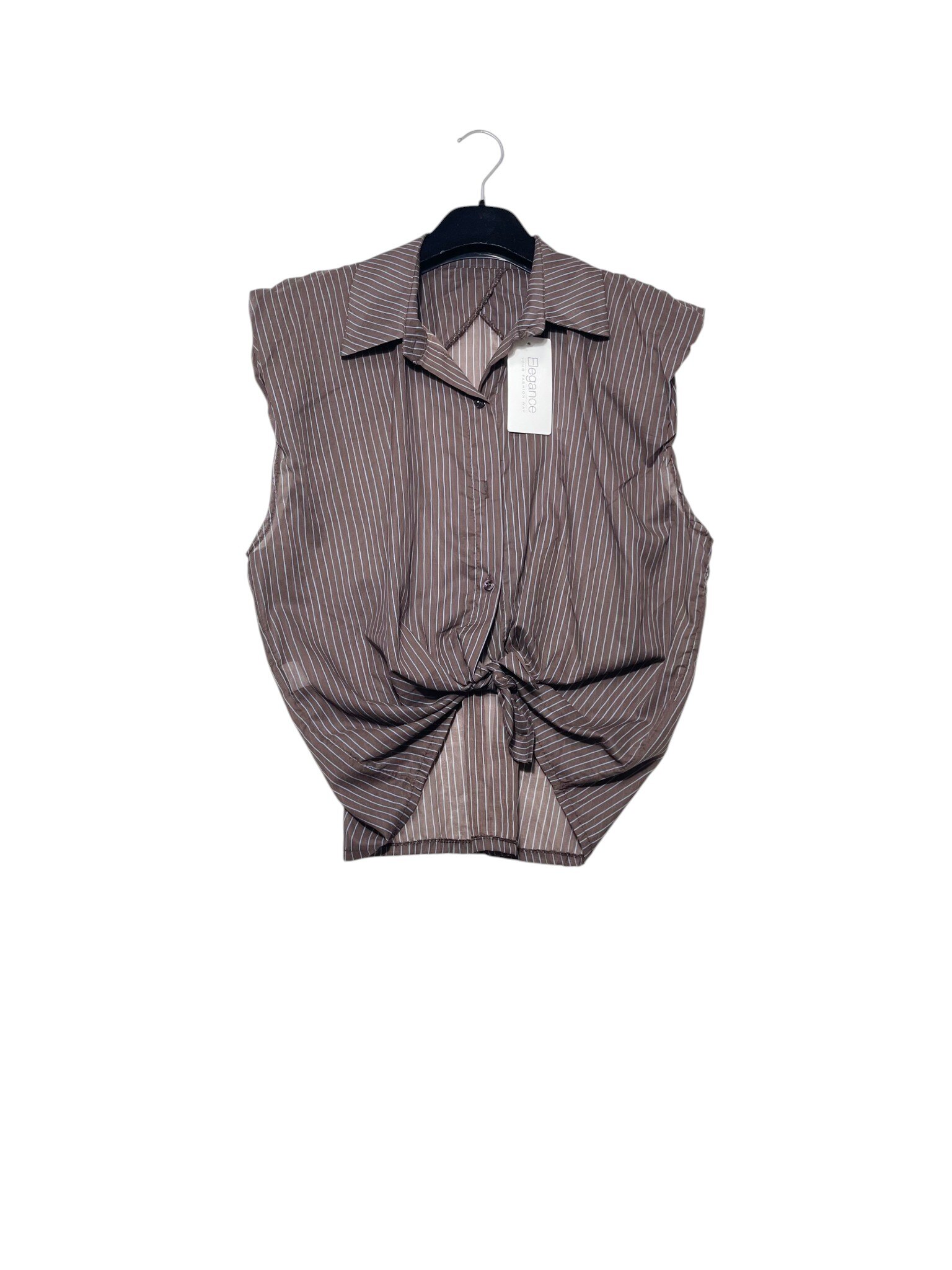 Wholesaler Elegance - Sleeveless shirt in lightweight striped cotton