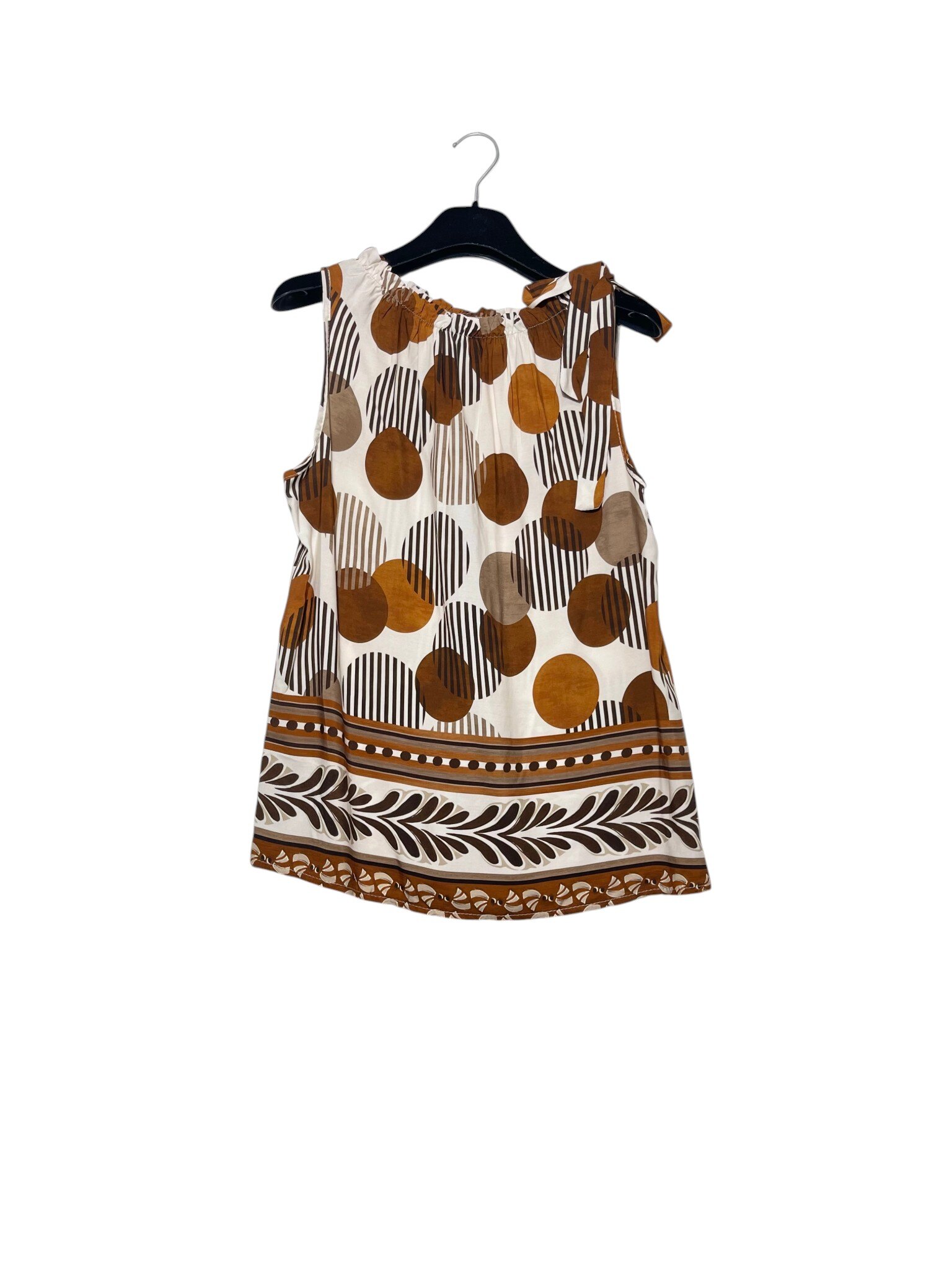 Wholesaler Elegance - Tank top with elastic neckline and bow, polka dot print