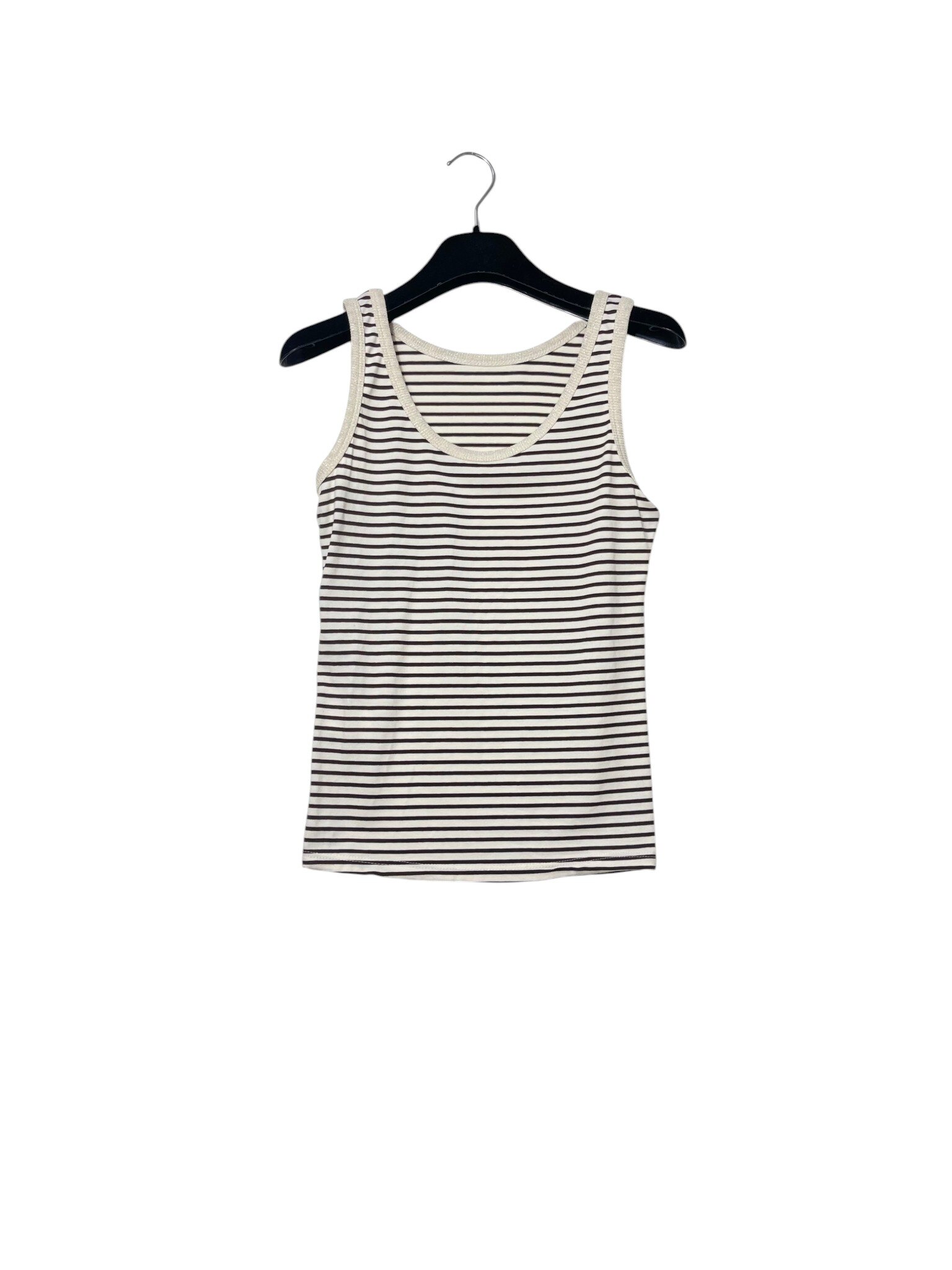 Mayorista Elegance - Camiseta de tirantes a rayas con ribetes de lurex