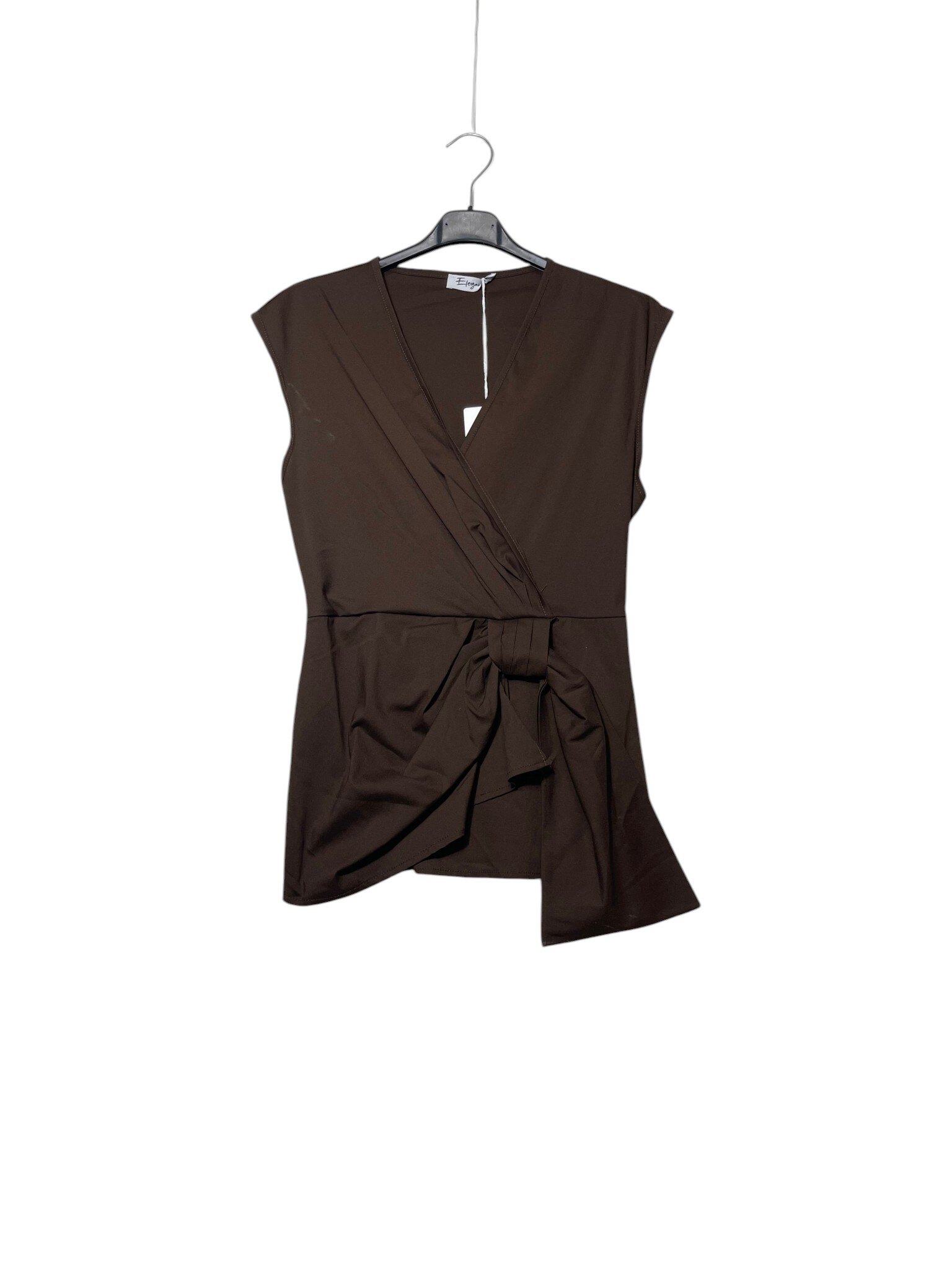 Mayorista Elegance - Camiseta sin mangas cruzada con nudo