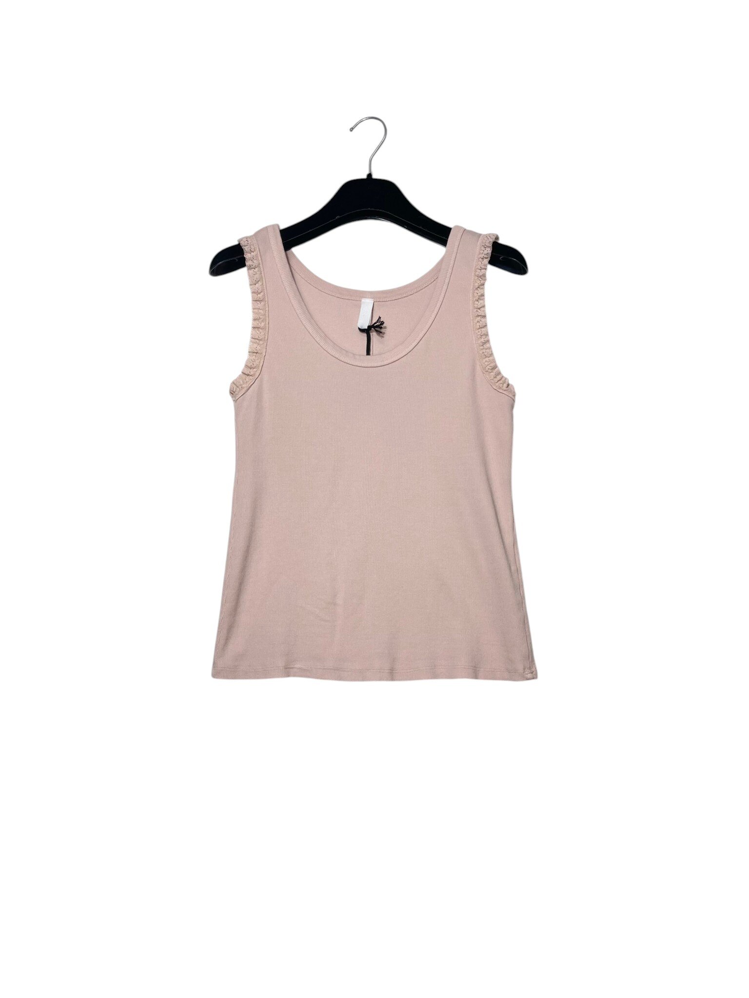 Wholesaler Elegance - Ribbed tank top with lace inserts