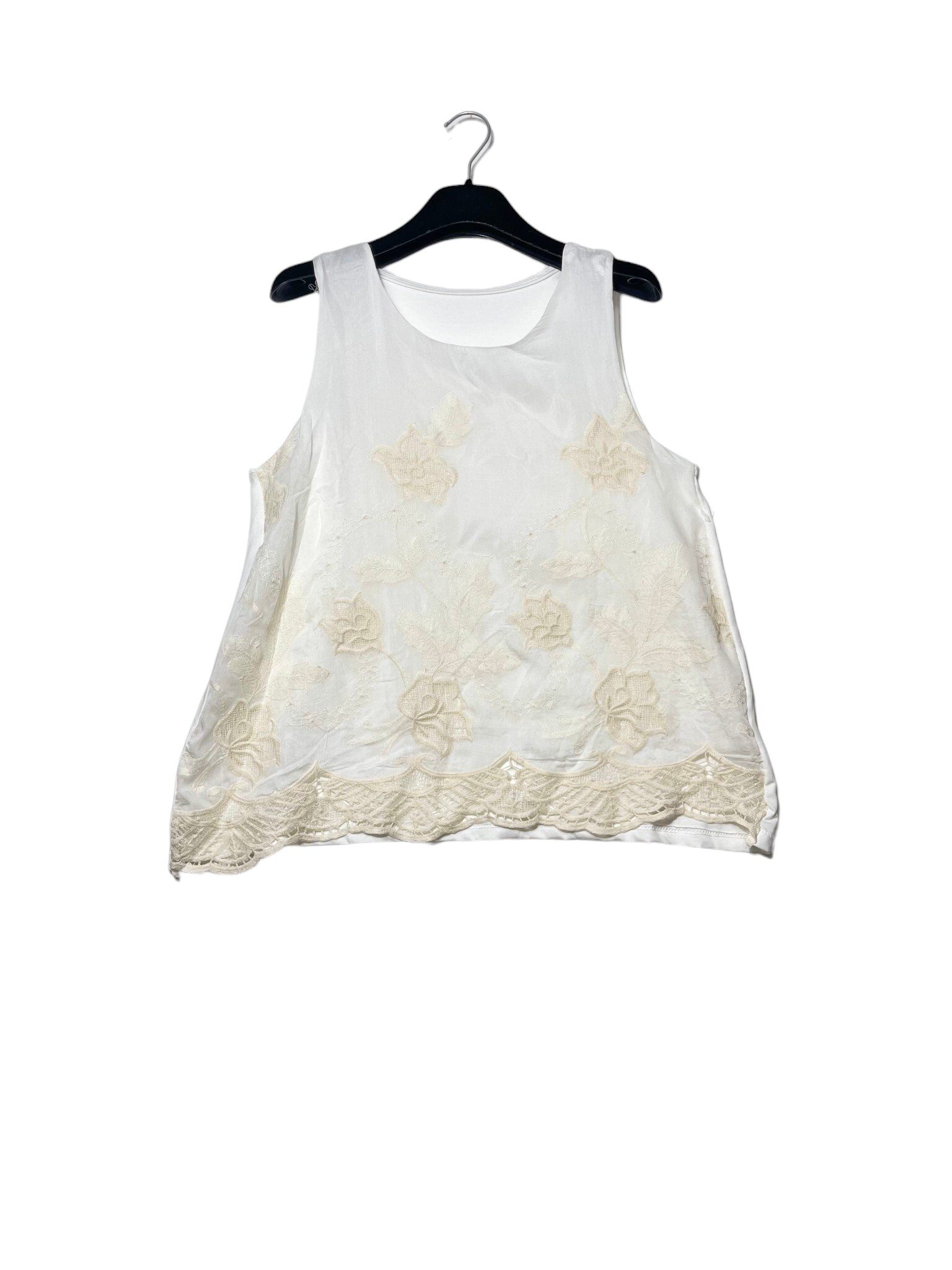 Großhändler Elegance - Seidenmischung Tanktop mit Stickereien