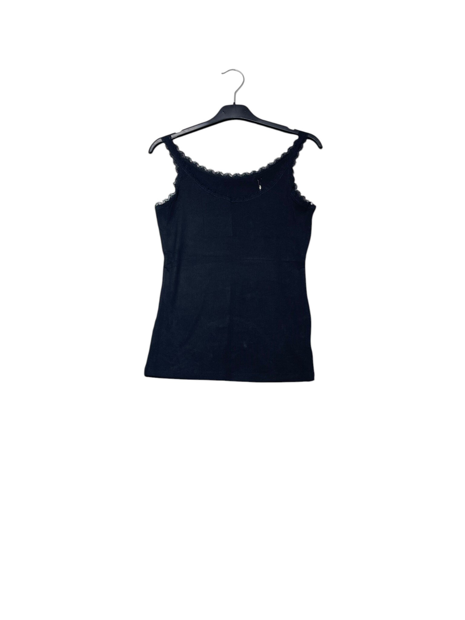 Grossista Elegance - Canotta a costine con pizzo