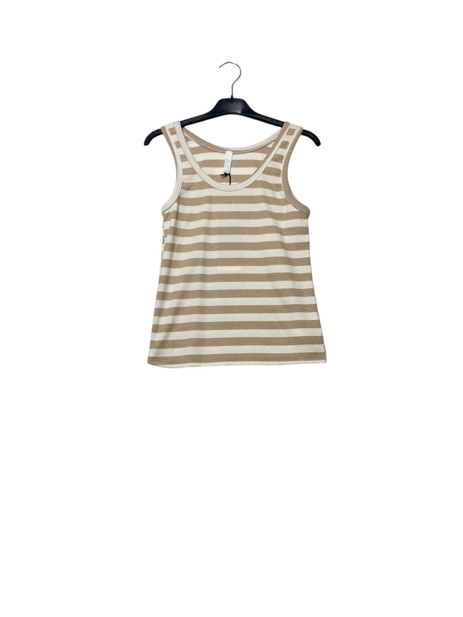 Mayorista Elegance - Camiseta de tirantes de canalé a rayas