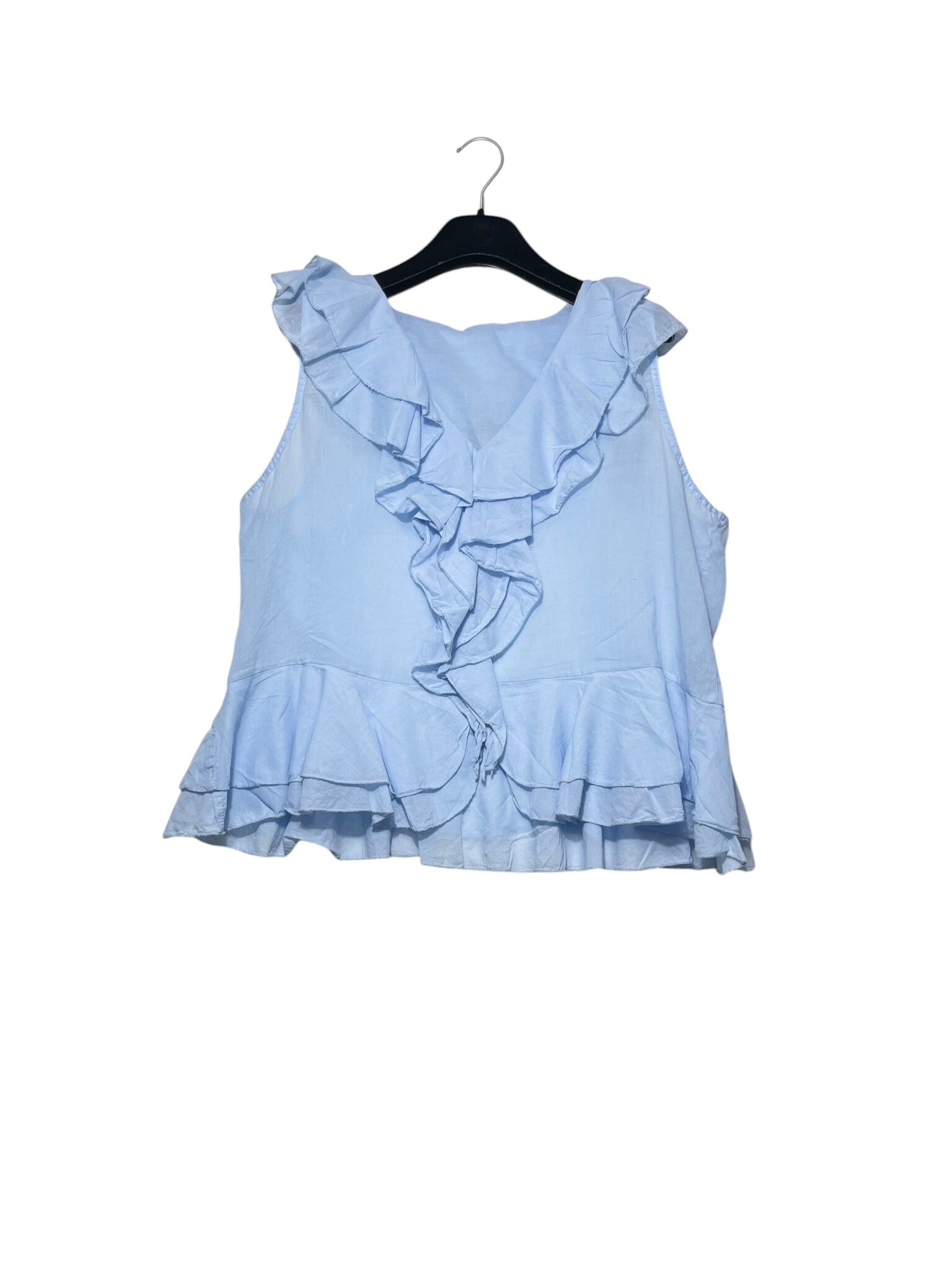 Wholesaler Elegance - Oversized V-neck tank top with ruffles