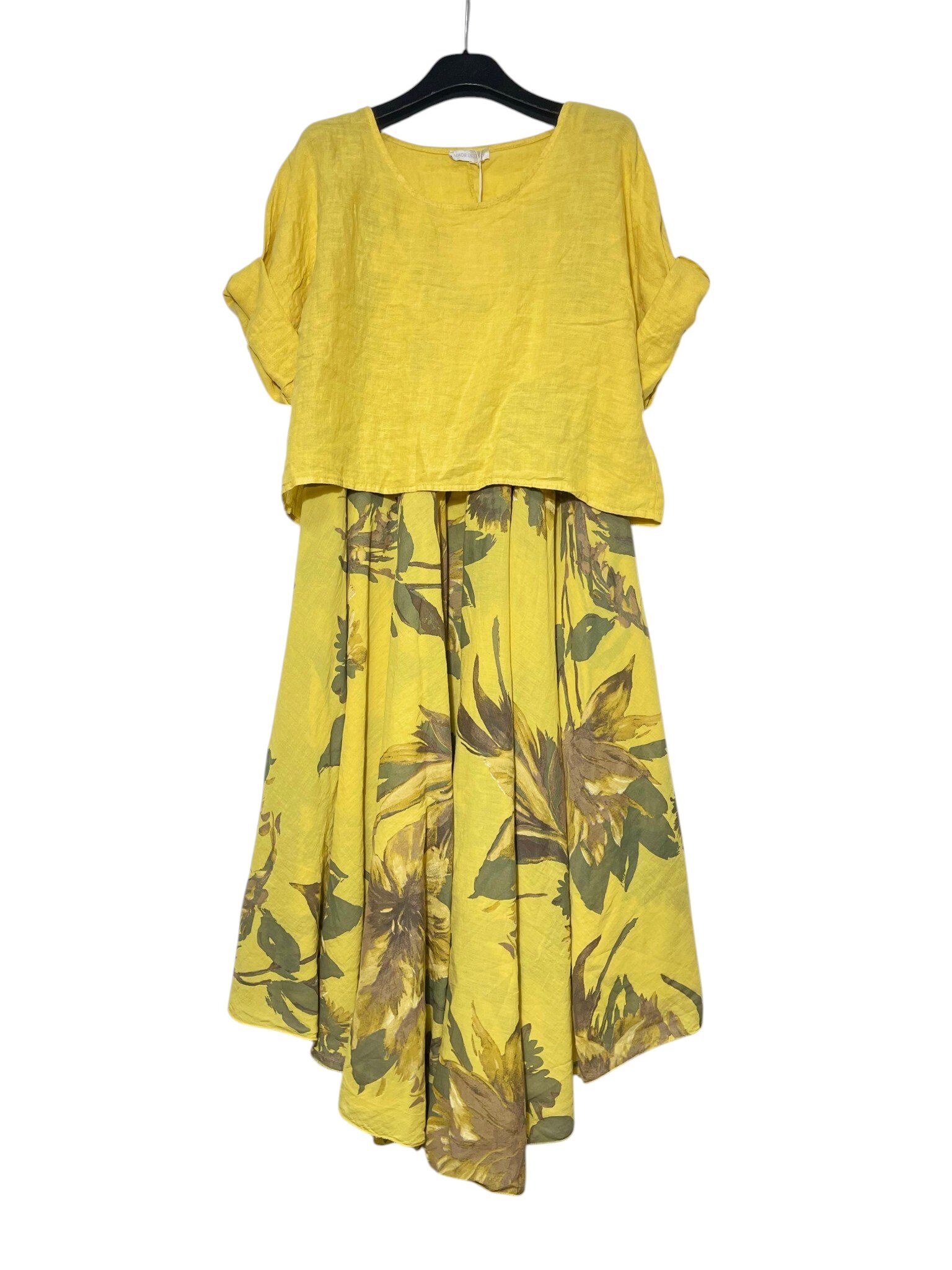 Großhändler Elegance - Leinenset mit Tanktop und Spaghettiträgerkleid