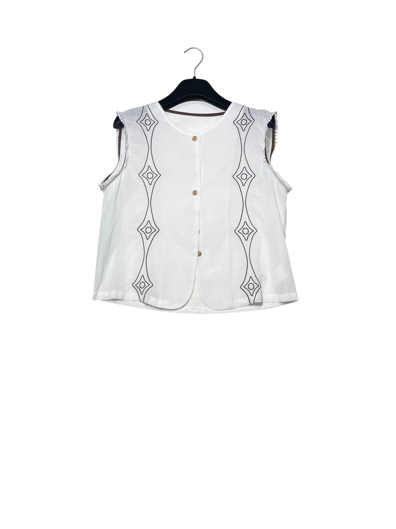 Großhändler Elegance - Weste aus reiner Baumwolle mit Stickereien