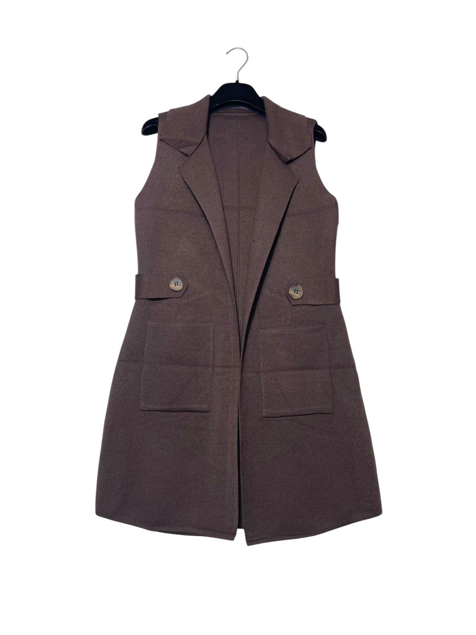 Wholesaler Elegance - Long vest with large pockets
