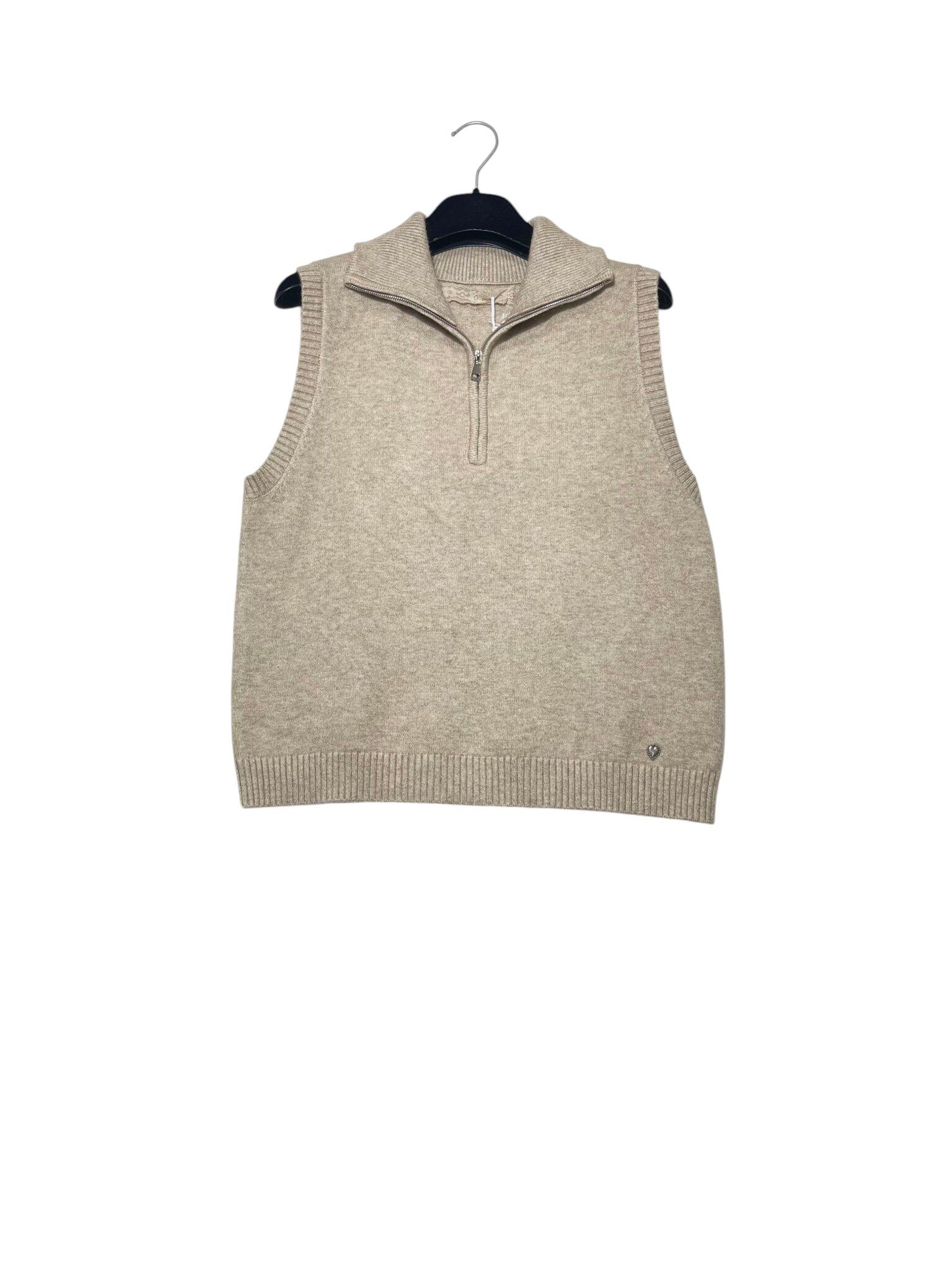 Wholesaler Elegance - Ribbed collar vest with zipper