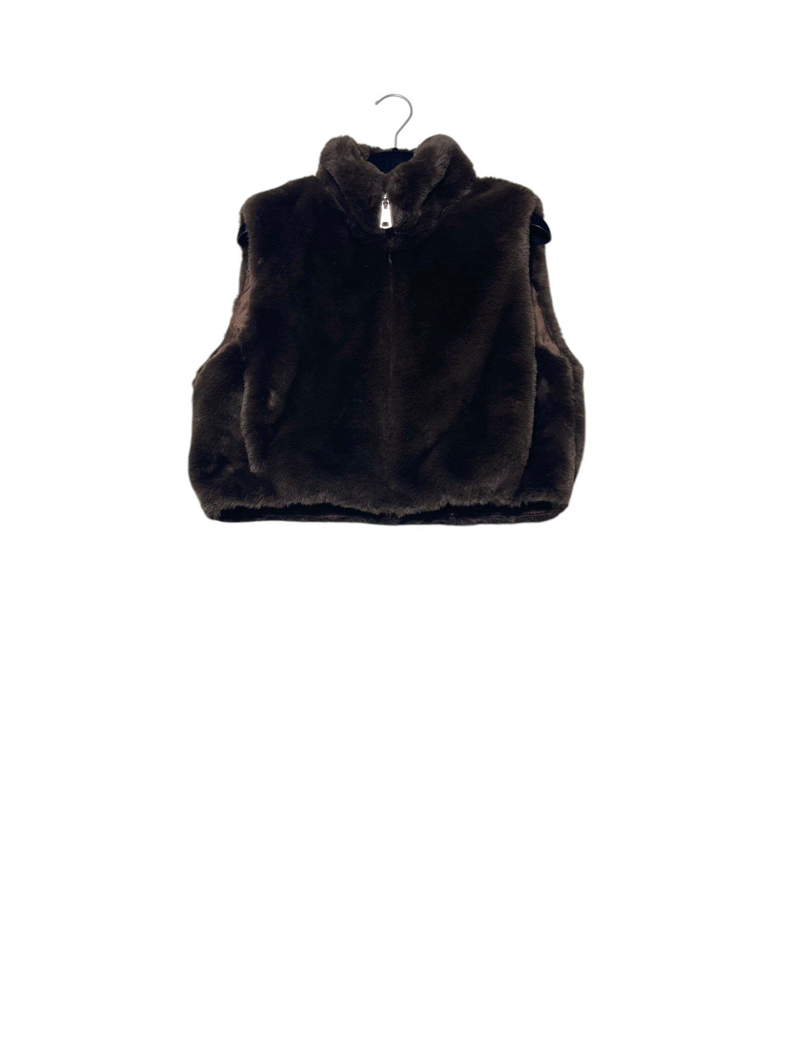 Grossiste Elegance - Gilet en fausse fourrure avec zip