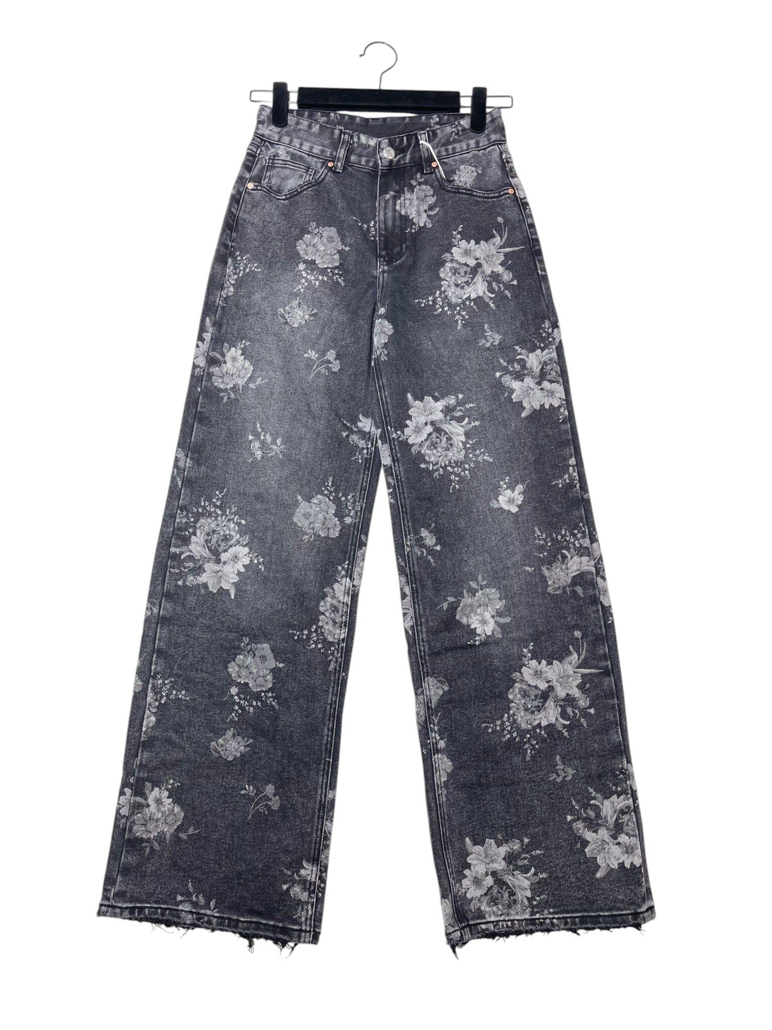Wholesaler Elegance - Floral palazzo jeans