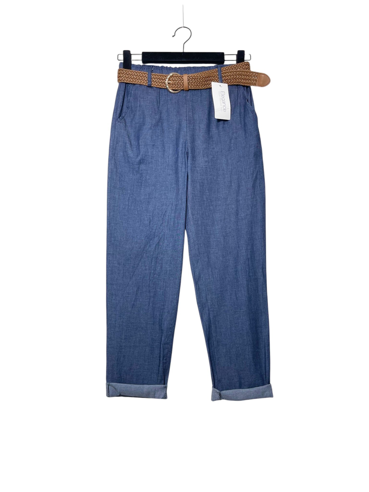 Wholesaler Elegance - Lightweight baggy fit jeans with crochet belt