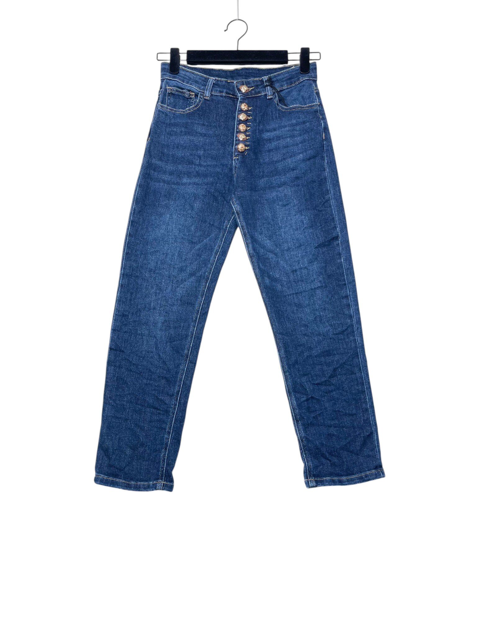 Wholesaler Elegance - Regular jeans with jewel buttons