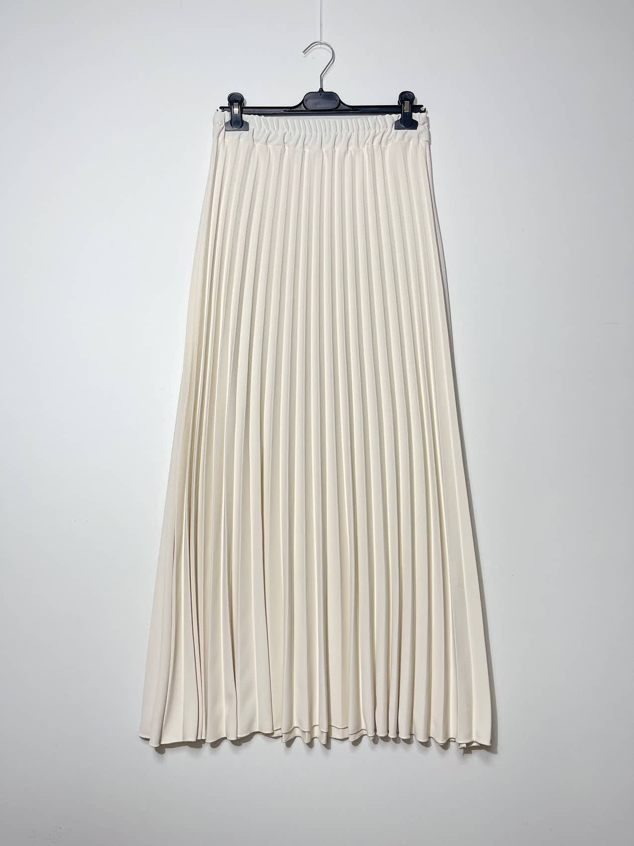 Jupe Droite Classique KAROLINE, Taille XXL (FR52), Beige Rayé, Taille élastique Confort