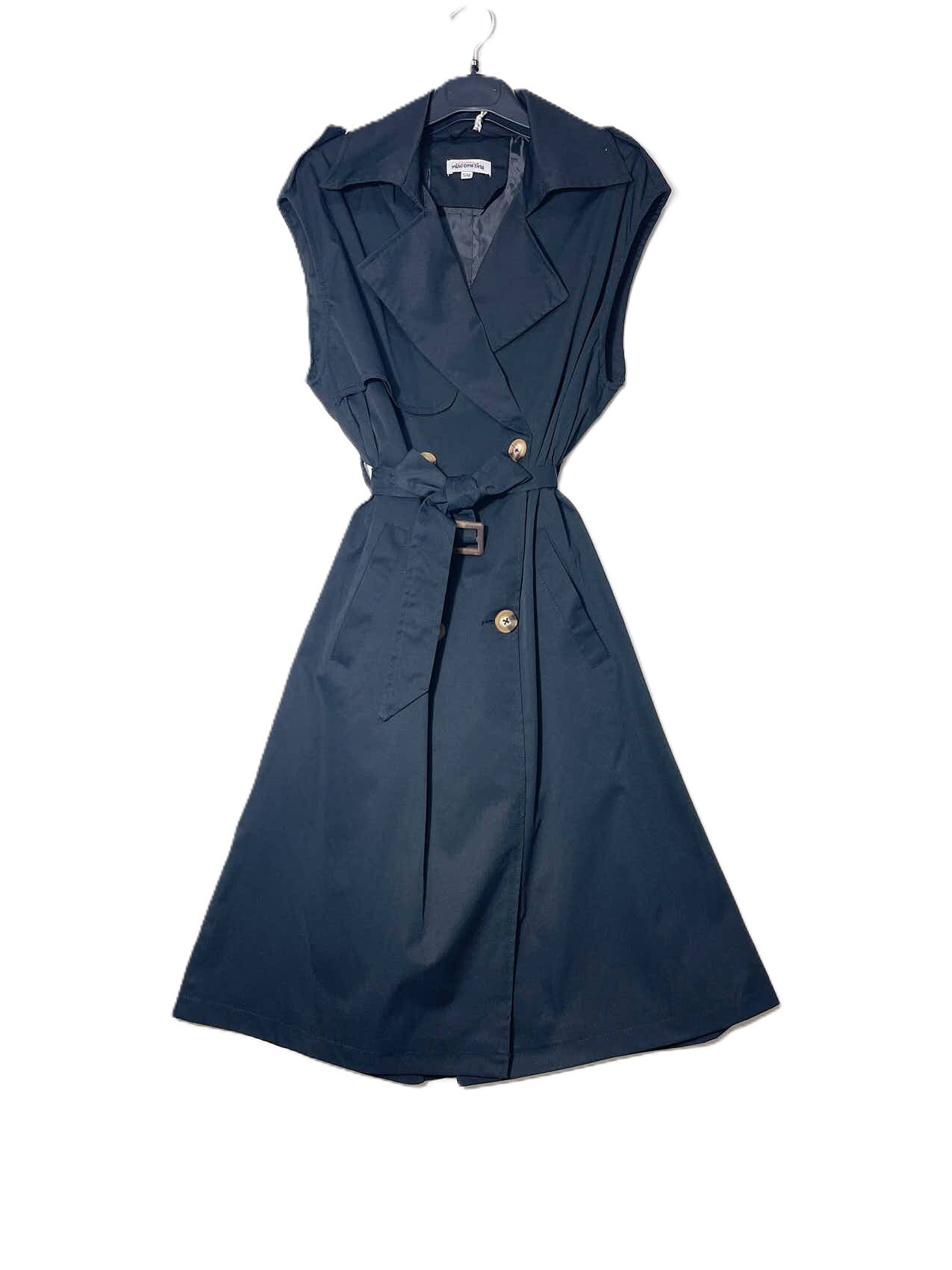 Grossista Elegance - Trench senza maniche con cintura
