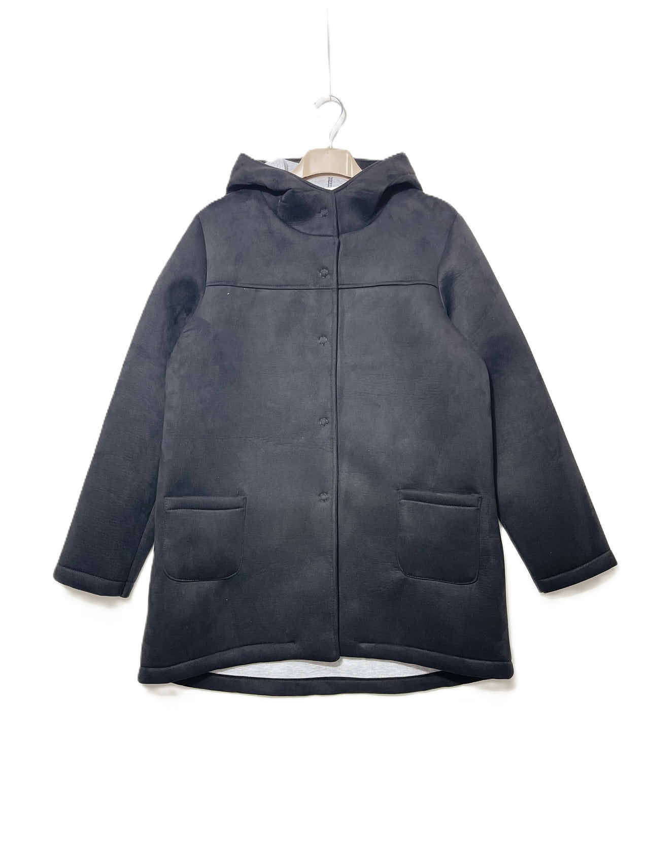Grossiste Elegance - Manteau en néoprène avec fermeture à pression et capuche