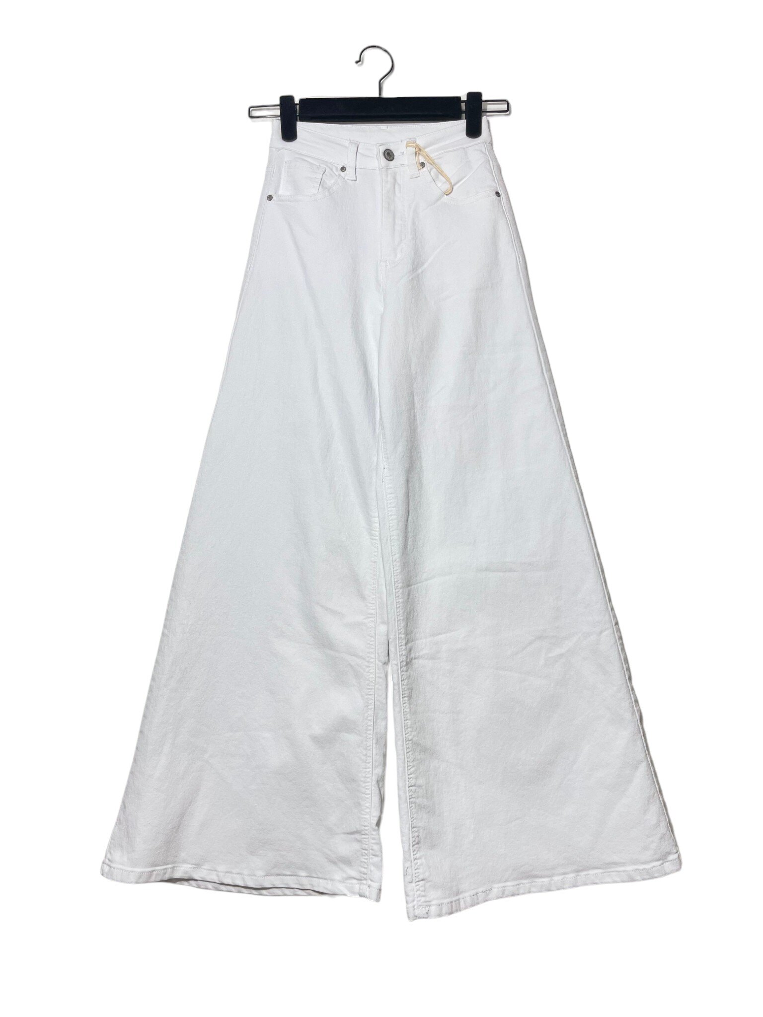 Wholesaler Elegance - Slightly flared palazzo denim pants