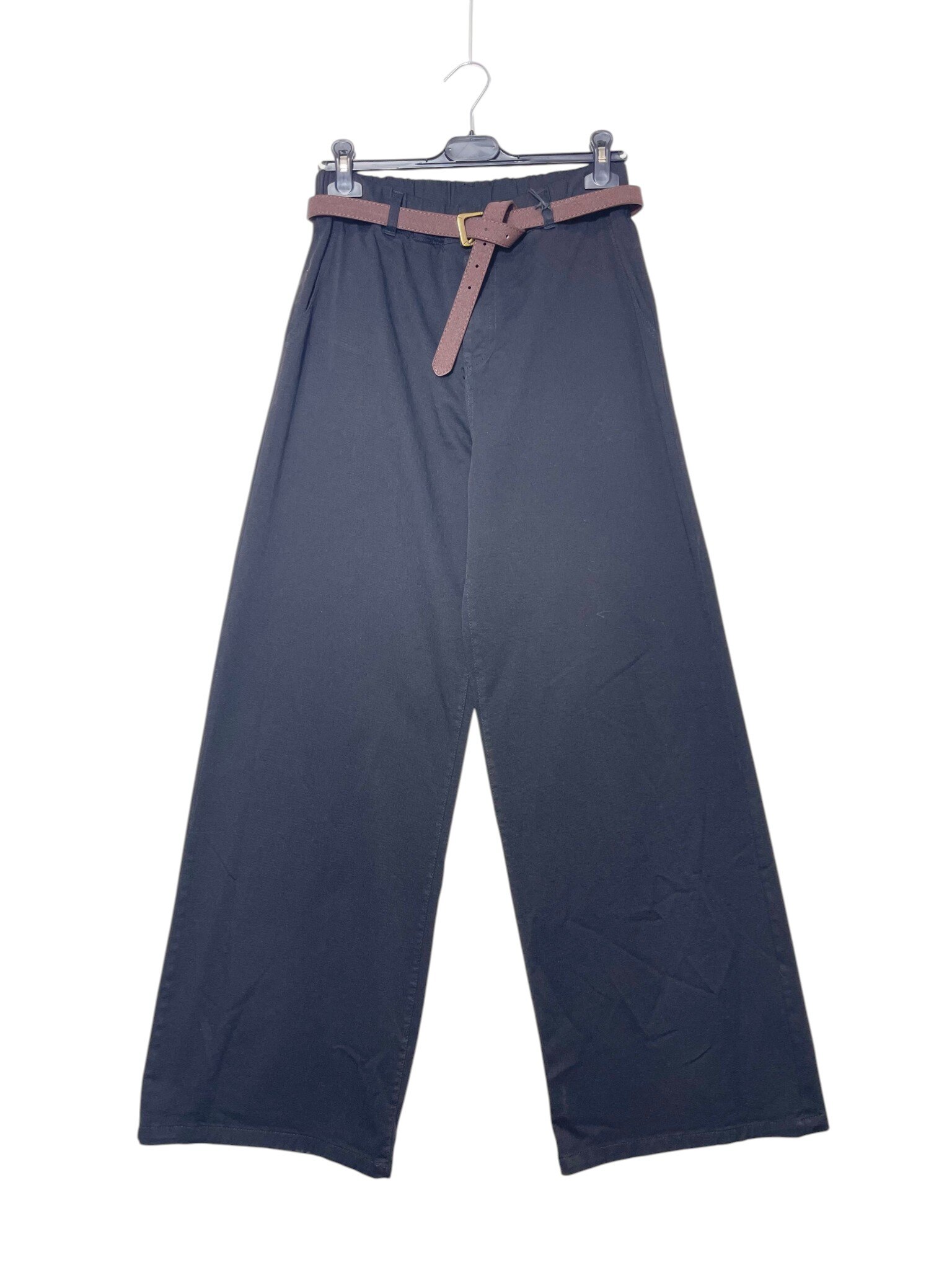 Grossista Elegance - Pantalone in gabardina di cotone a palazzo