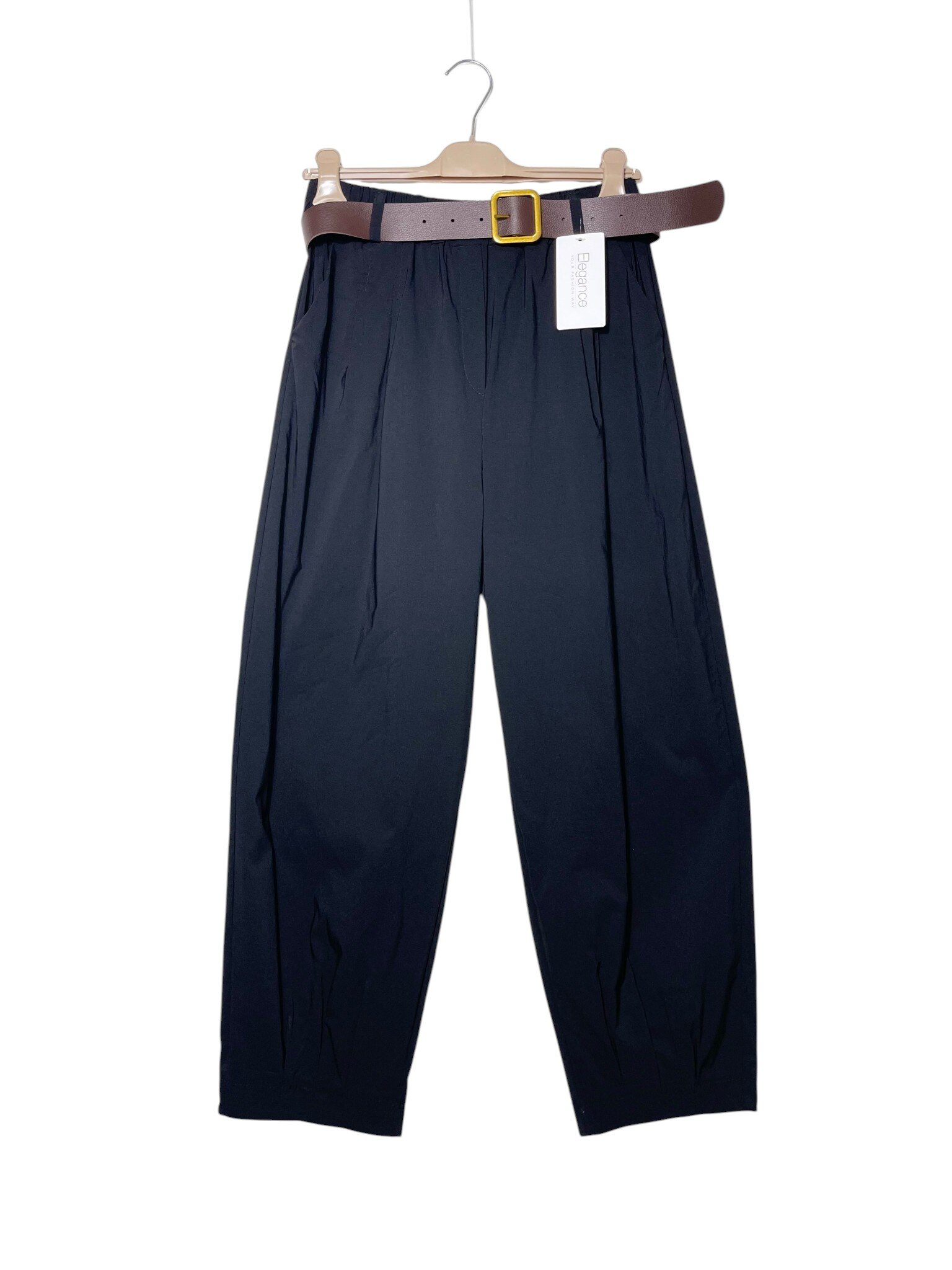 Wholesaler Elegance - Baggy fit trousers with pleats in lightweight bengaline