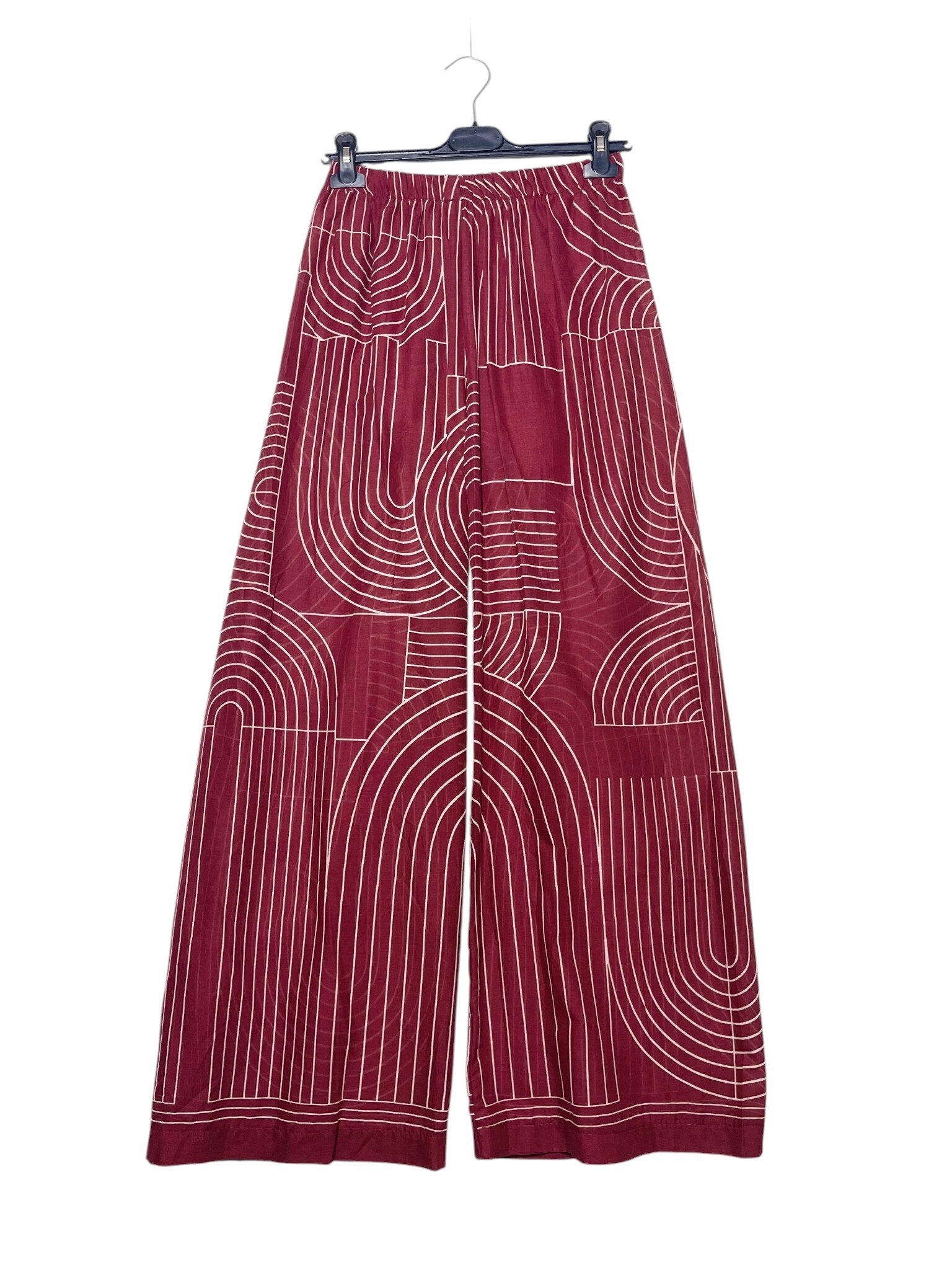 Mayorista Elegance - Pantalón palazzo con estampado geométrico forrado por dentro