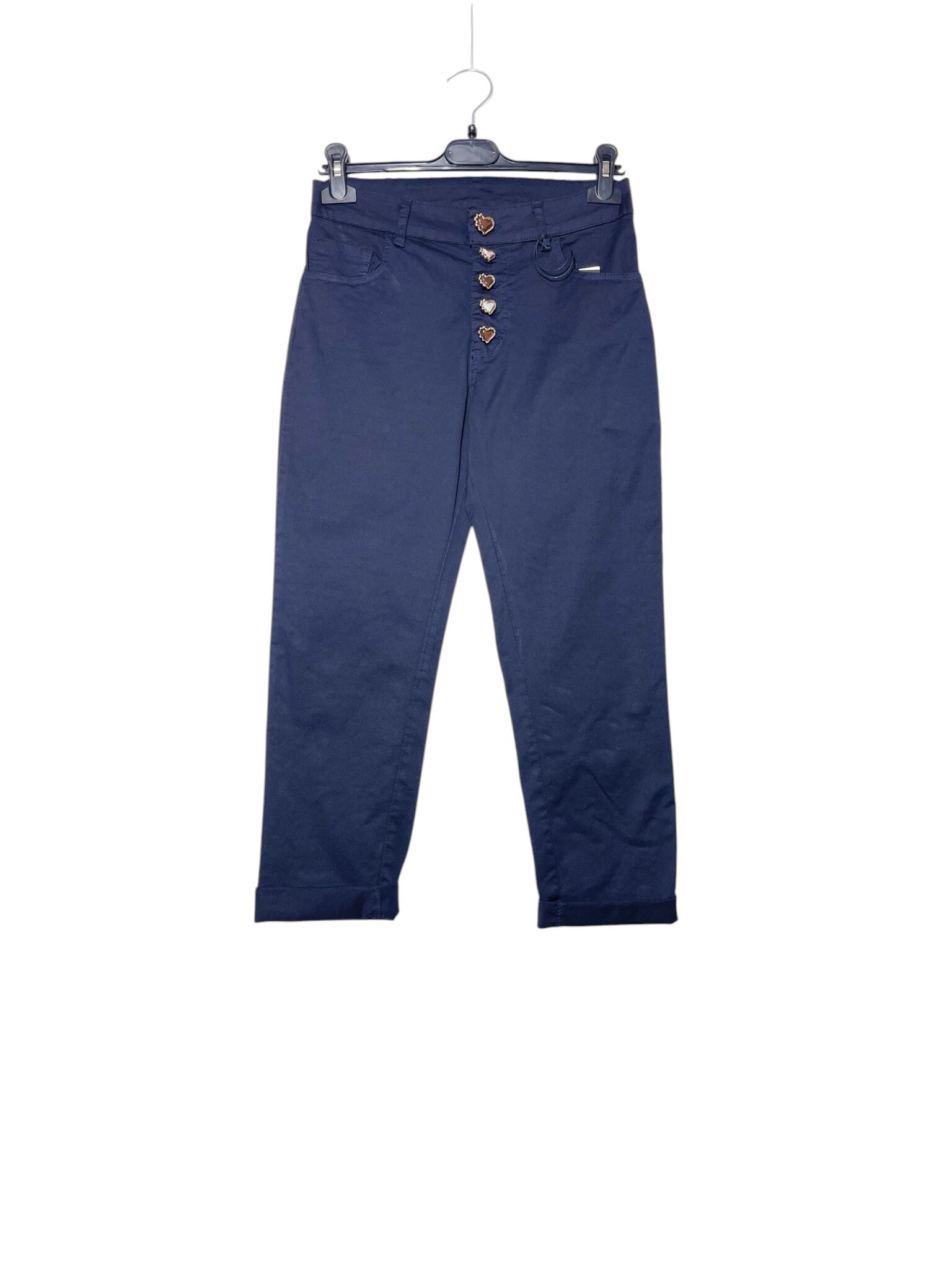 Wholesaler Elegance - Regular fit gabardine trousers with jewel buttons