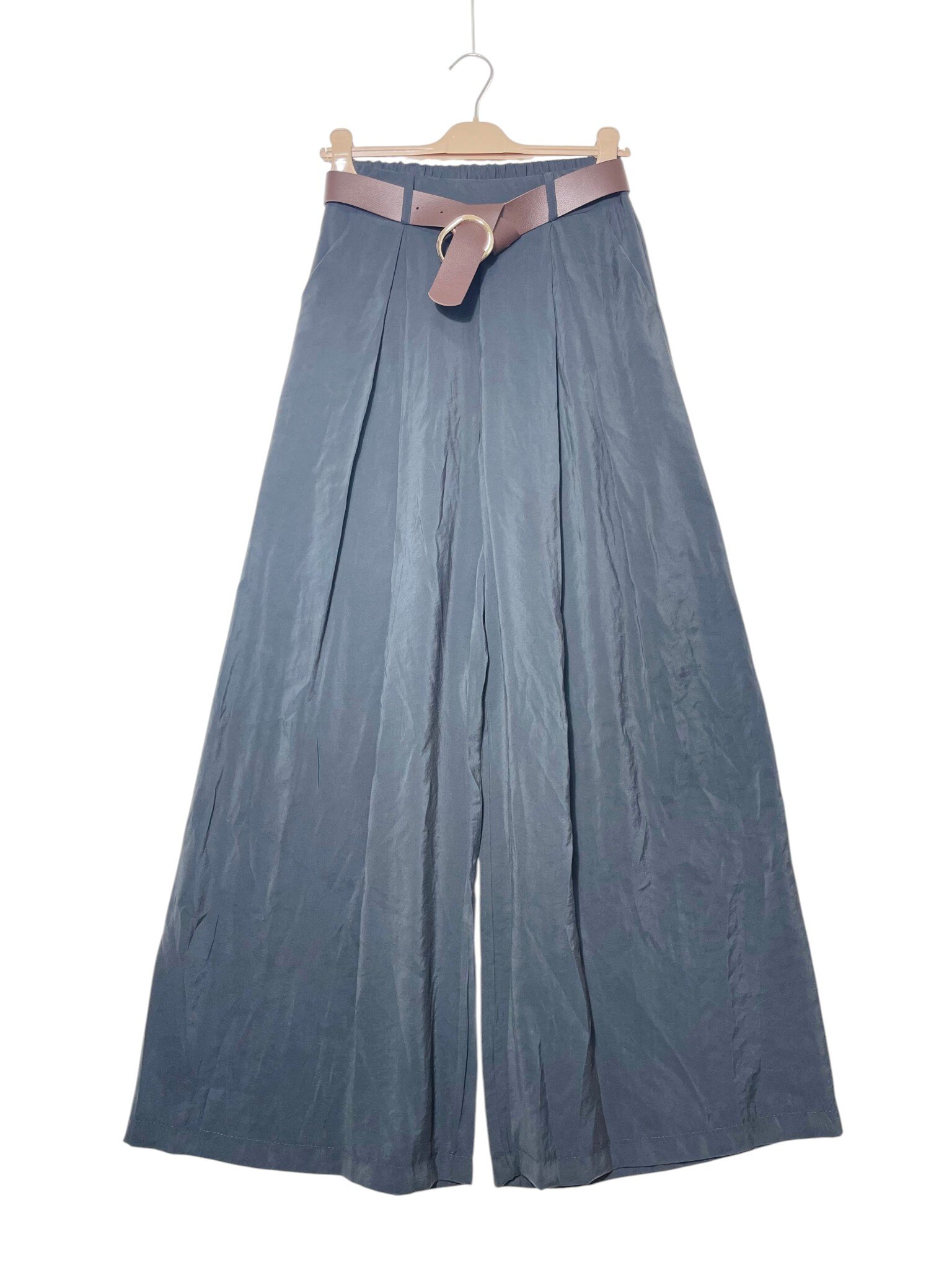 Wholesaler Elegance - Wide-leg palazzo pants in modal with pleats