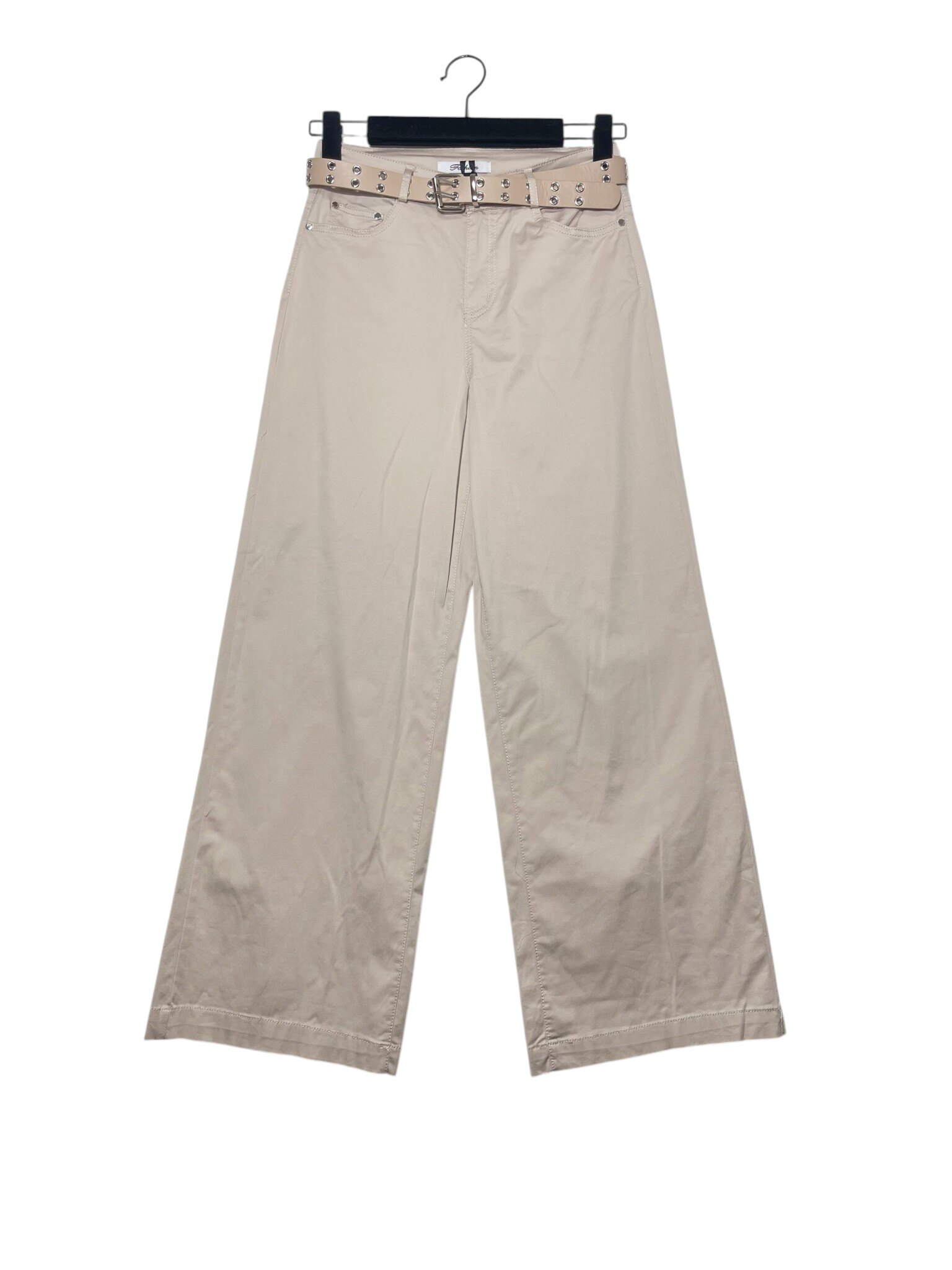 Wholesaler Elegance - Pure cotton wide-leg trousers with belt