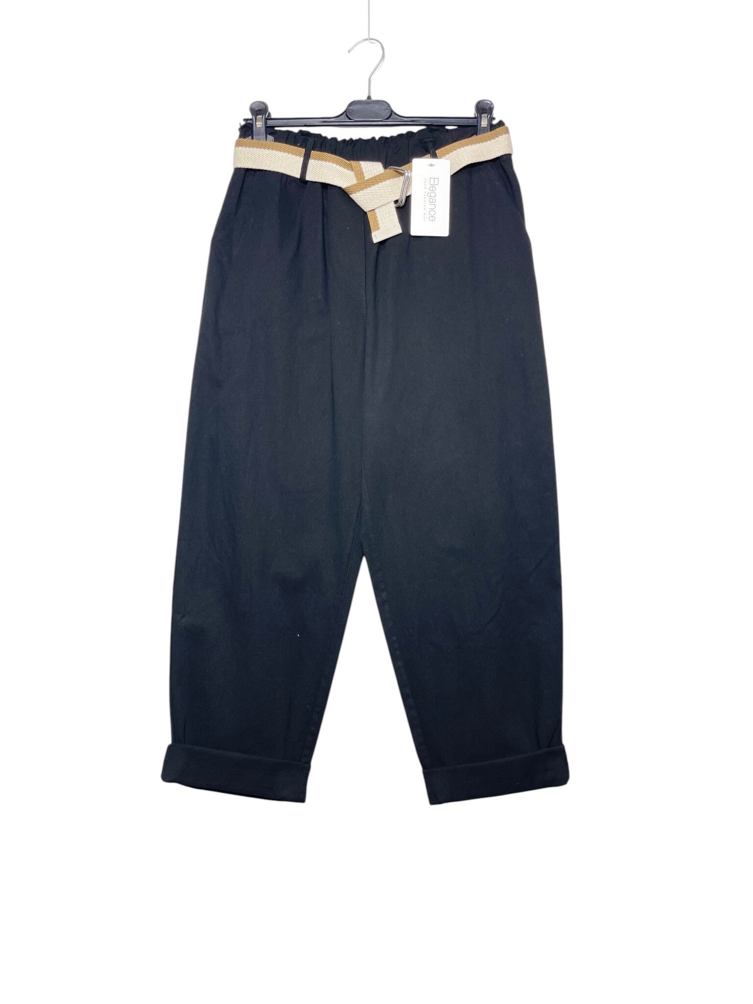 Großhändler Elegance - Baumwollhose im Baggy-Fit mit elastischem Bund
