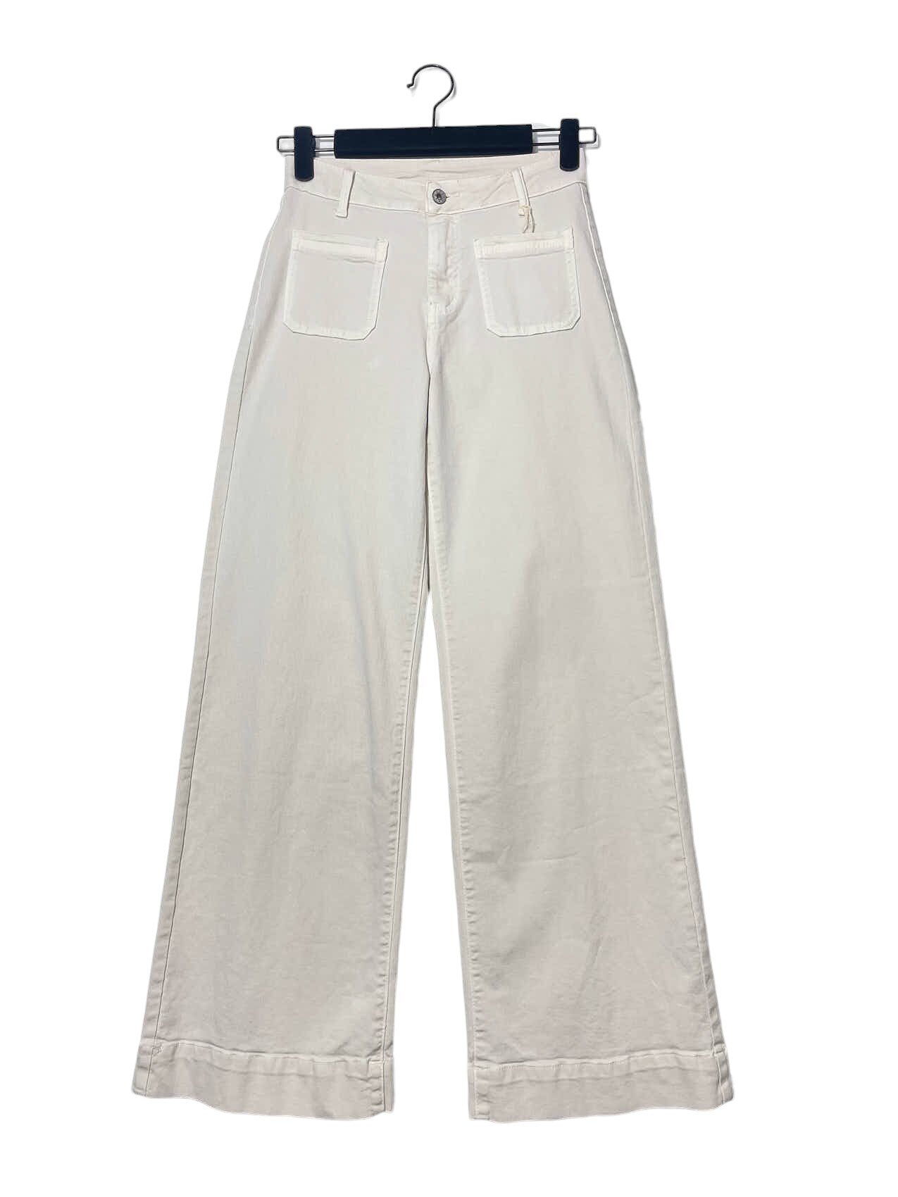 Grossiste Elegance - Pantalon en denim palazzo avec poches frontales