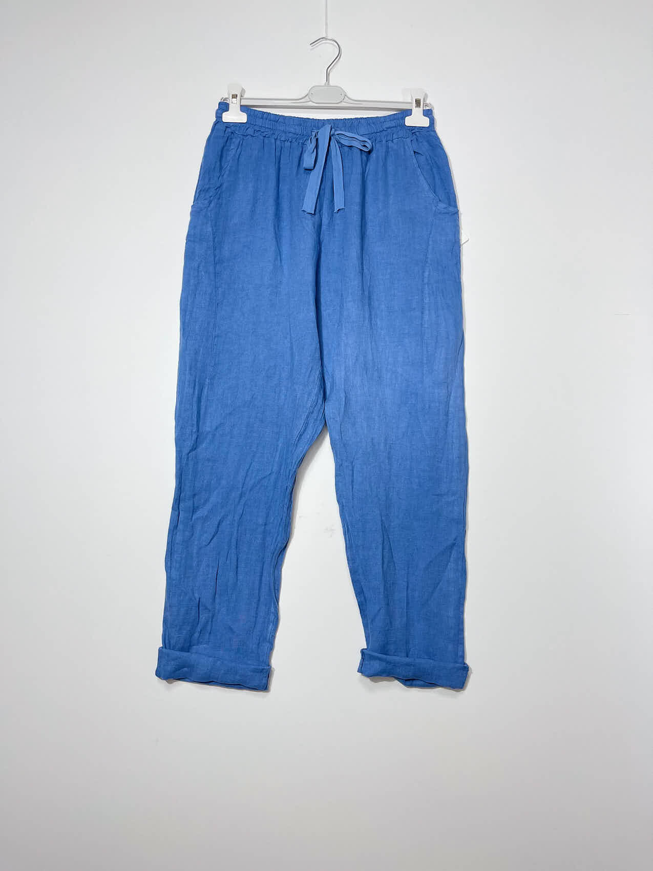 Wholesaler Elegance - Linen Pants with Drawstring