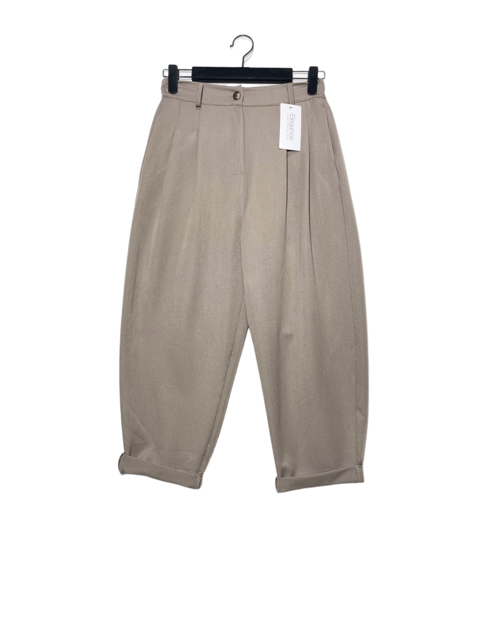 Grossista Elegance - Pantalone in manolana baggy fit, elastico dietro