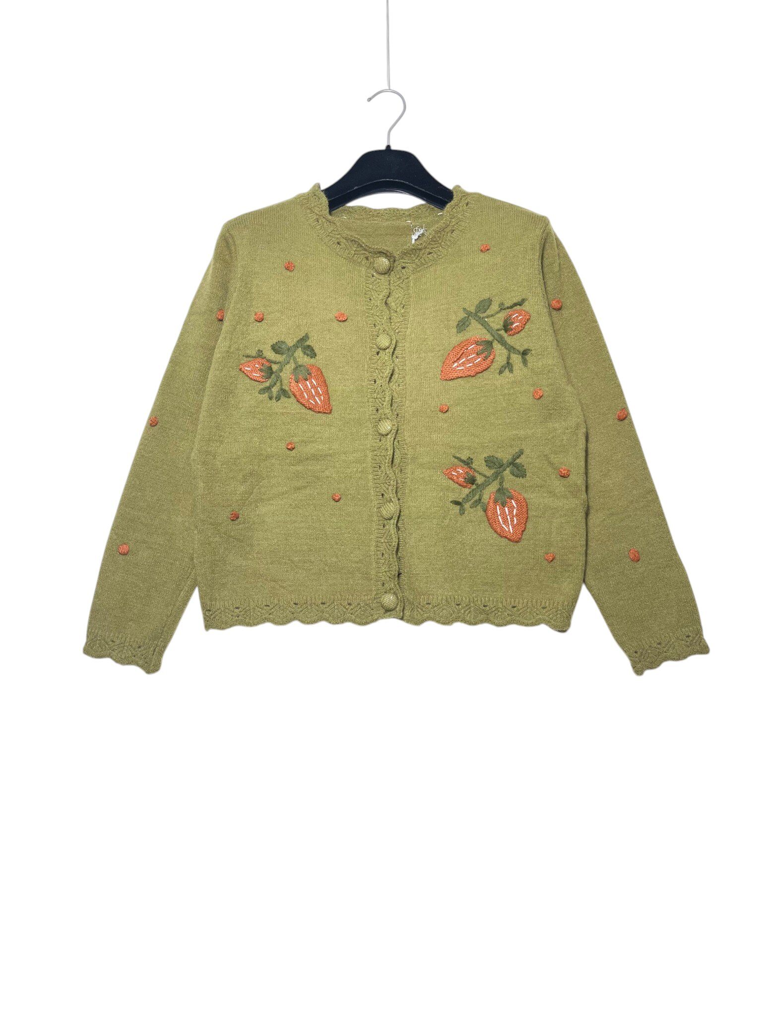 Wholesaler Elegance - Cardigan with embroidered strawberries