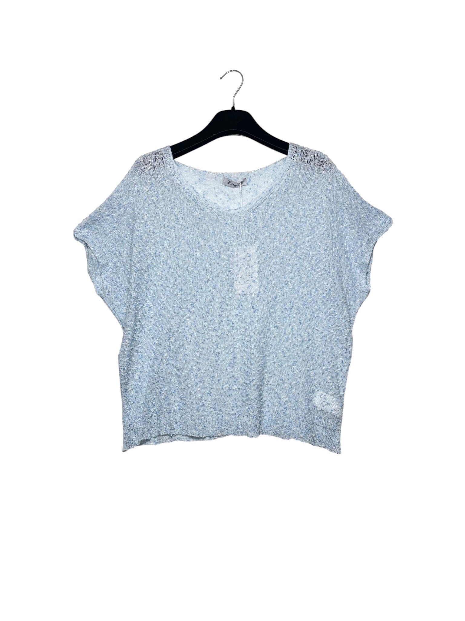 Mayorista Elegance - Jersey de hilo indio de manga corta y cuello en V