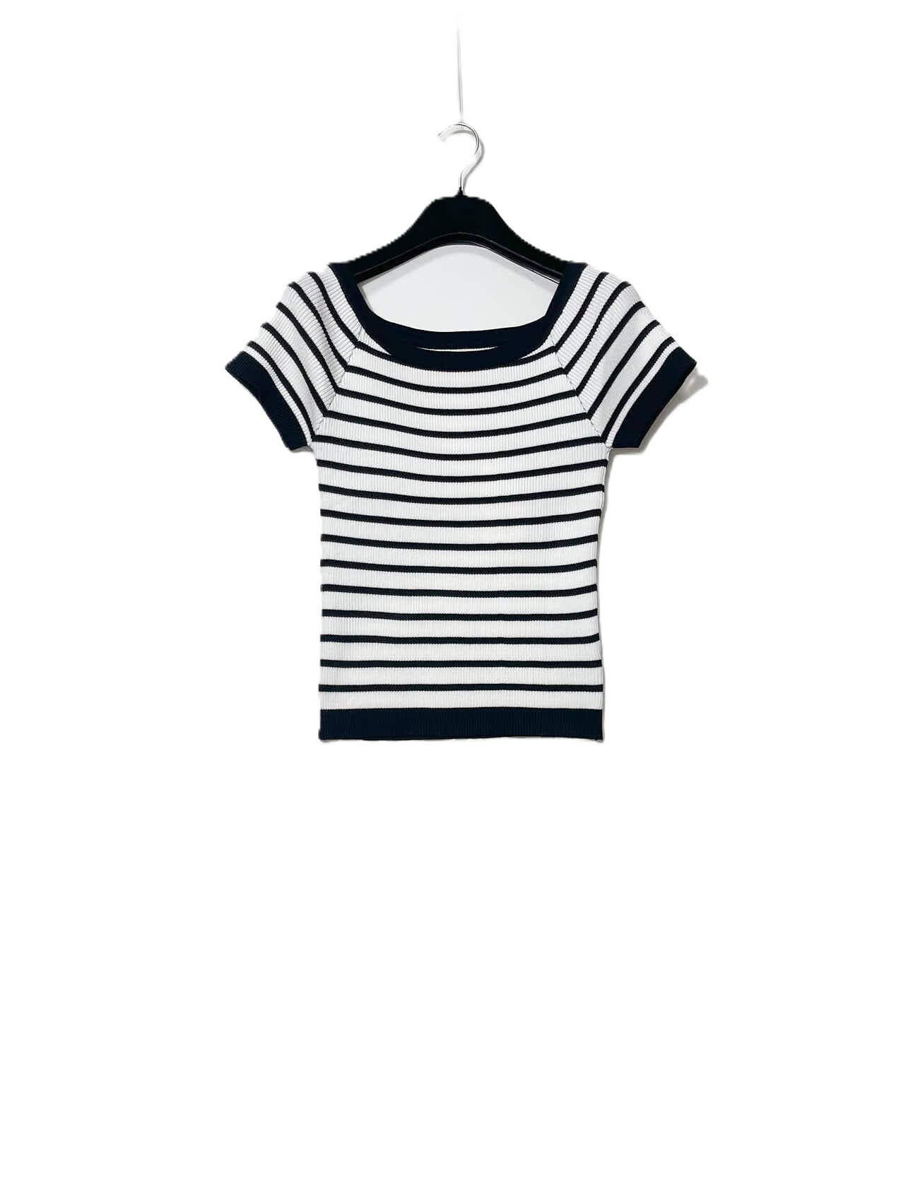 Wholesaler Elegance - Stretch-knit top with wide neckline