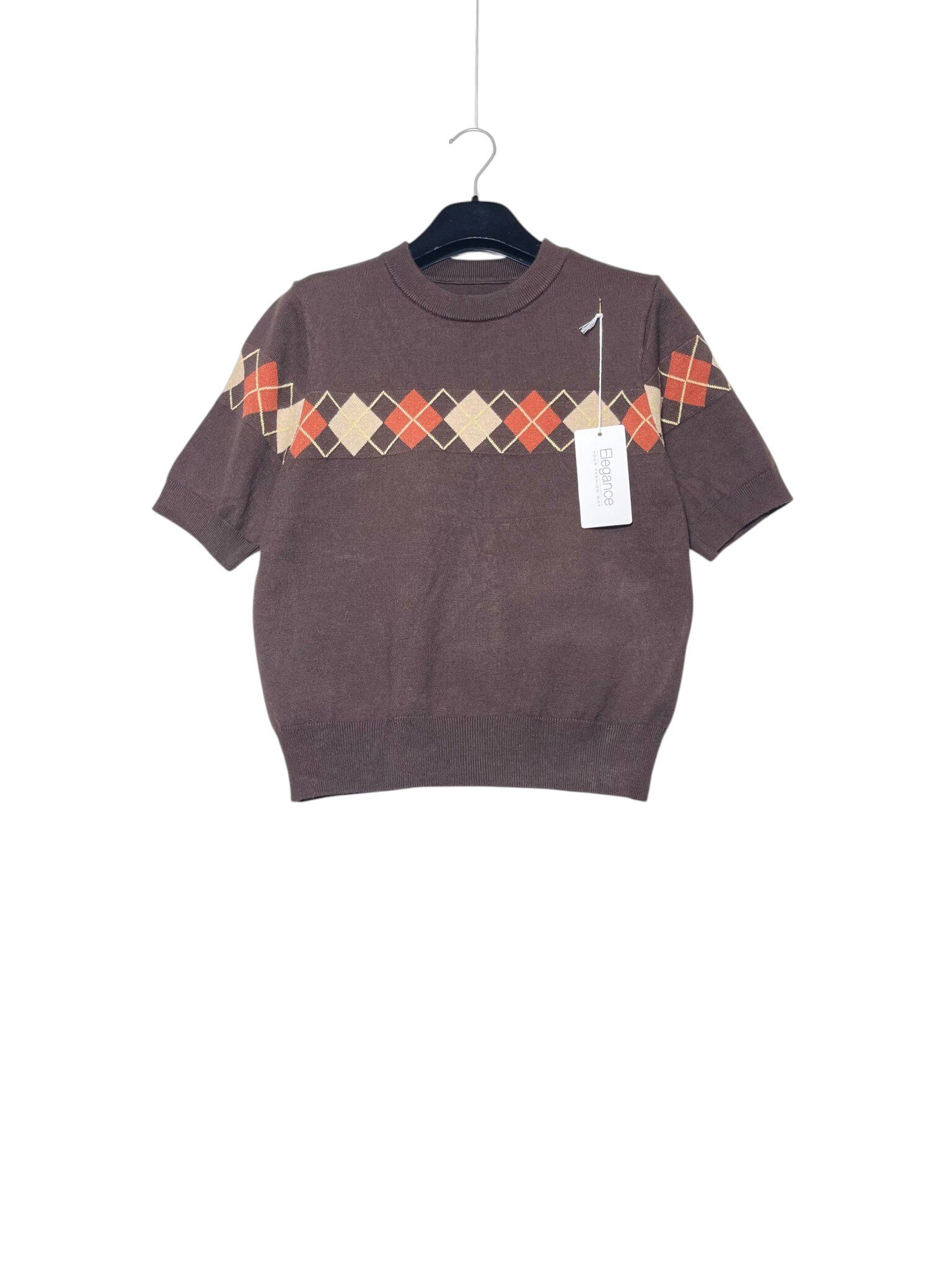 Wholesaler Elegance - Short-sleeve top with lurex diamonds