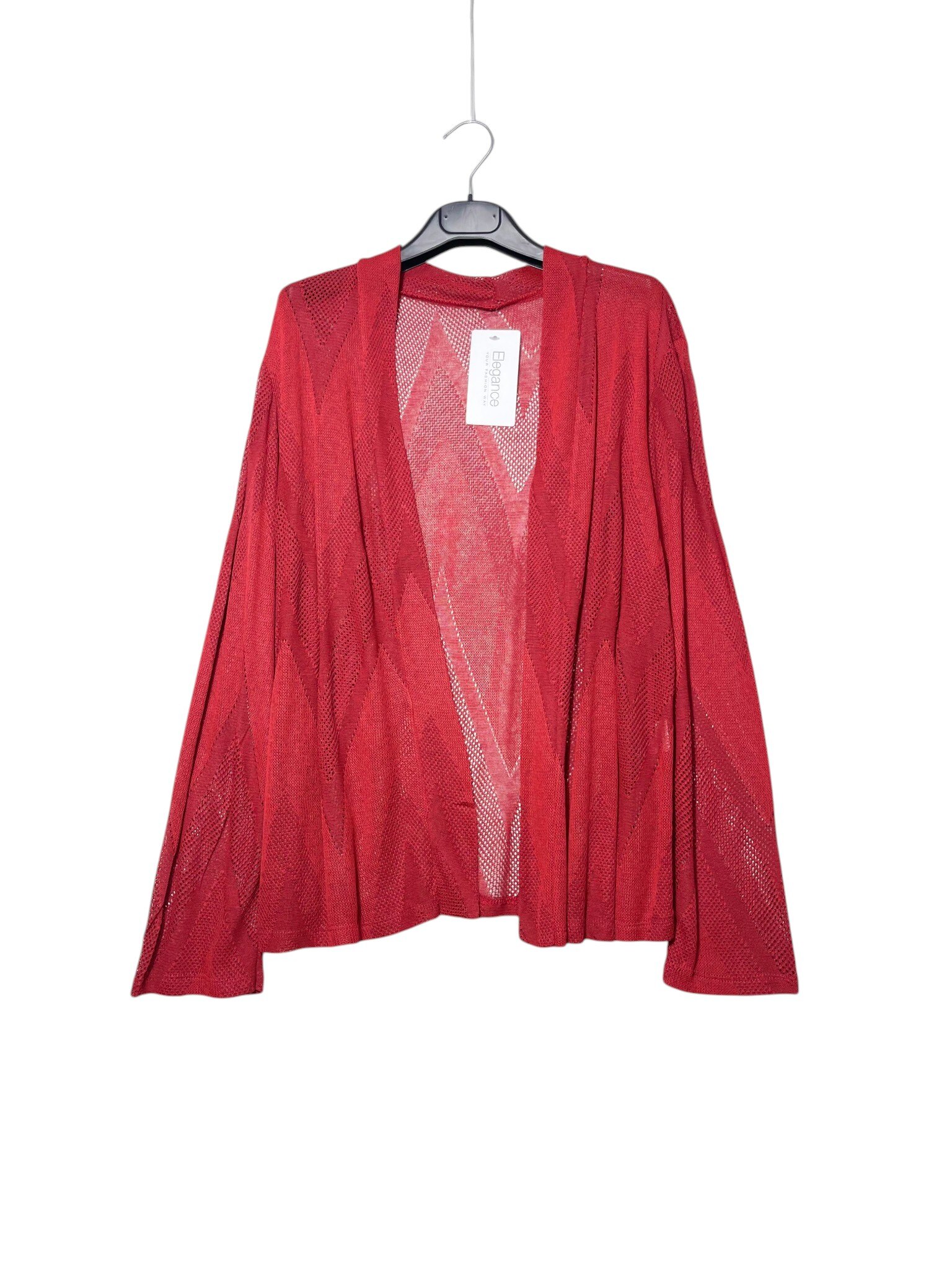 Wholesaler Elegance - Fine knit cardigan with geometric pattern