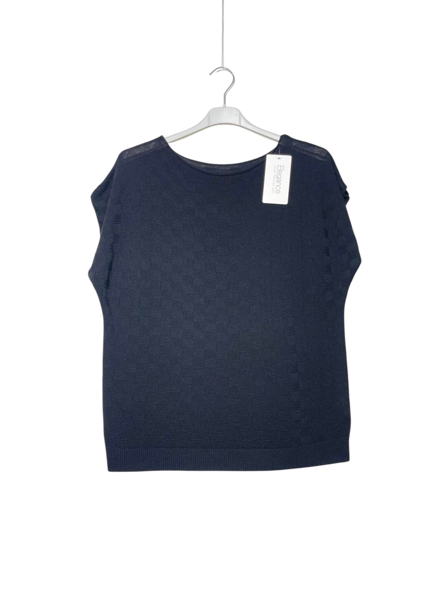 Wholesaler Elegance - Short-sleeve top in cool checkered viscose