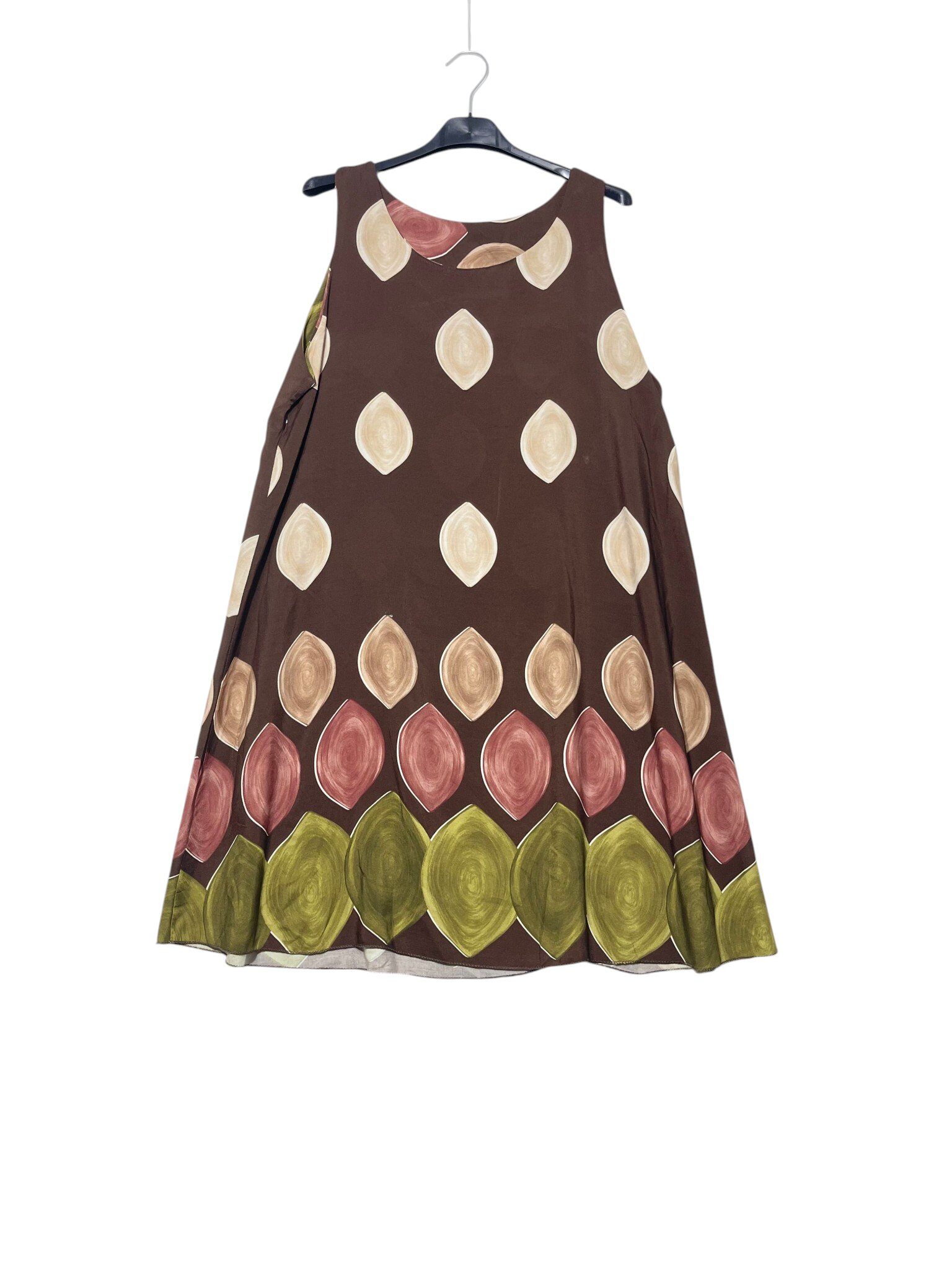 Grossista Elegance - Abito smanicato con stampa geometrica