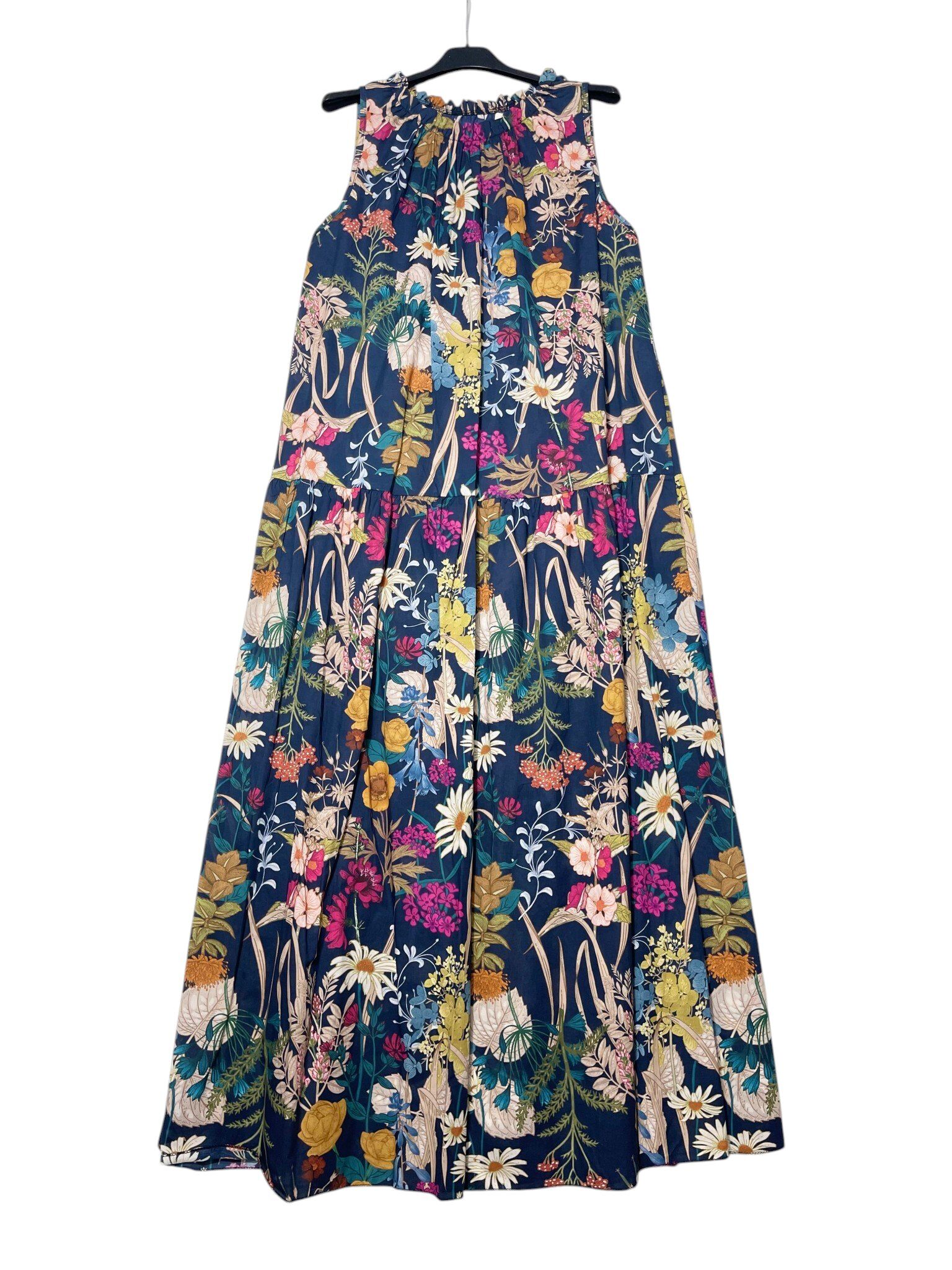 Grossista Elegance - Abito svasato scollo regolabile a fiori